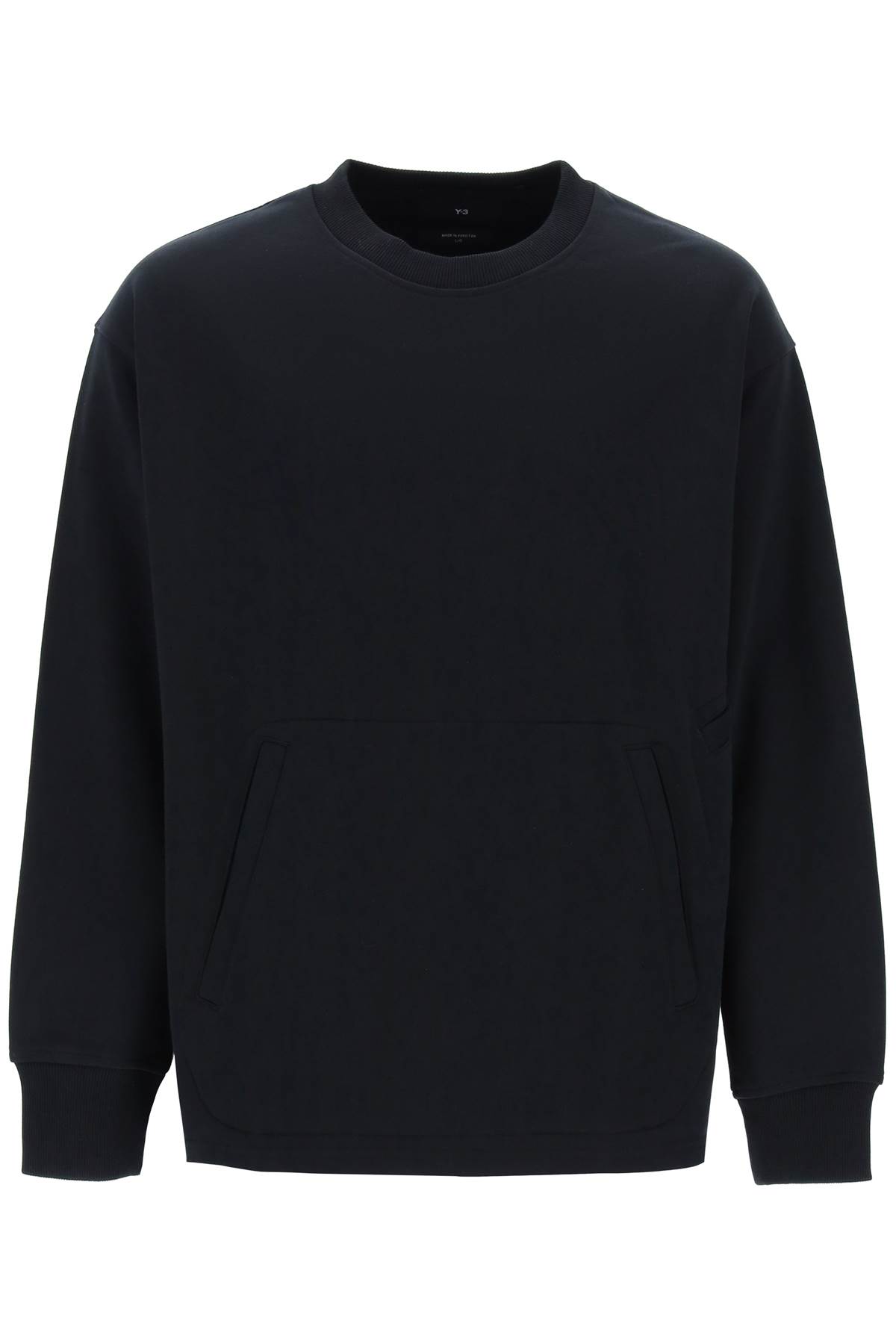 Shop Y-3 Oversized Cotton Blend Sweat In Black (black)