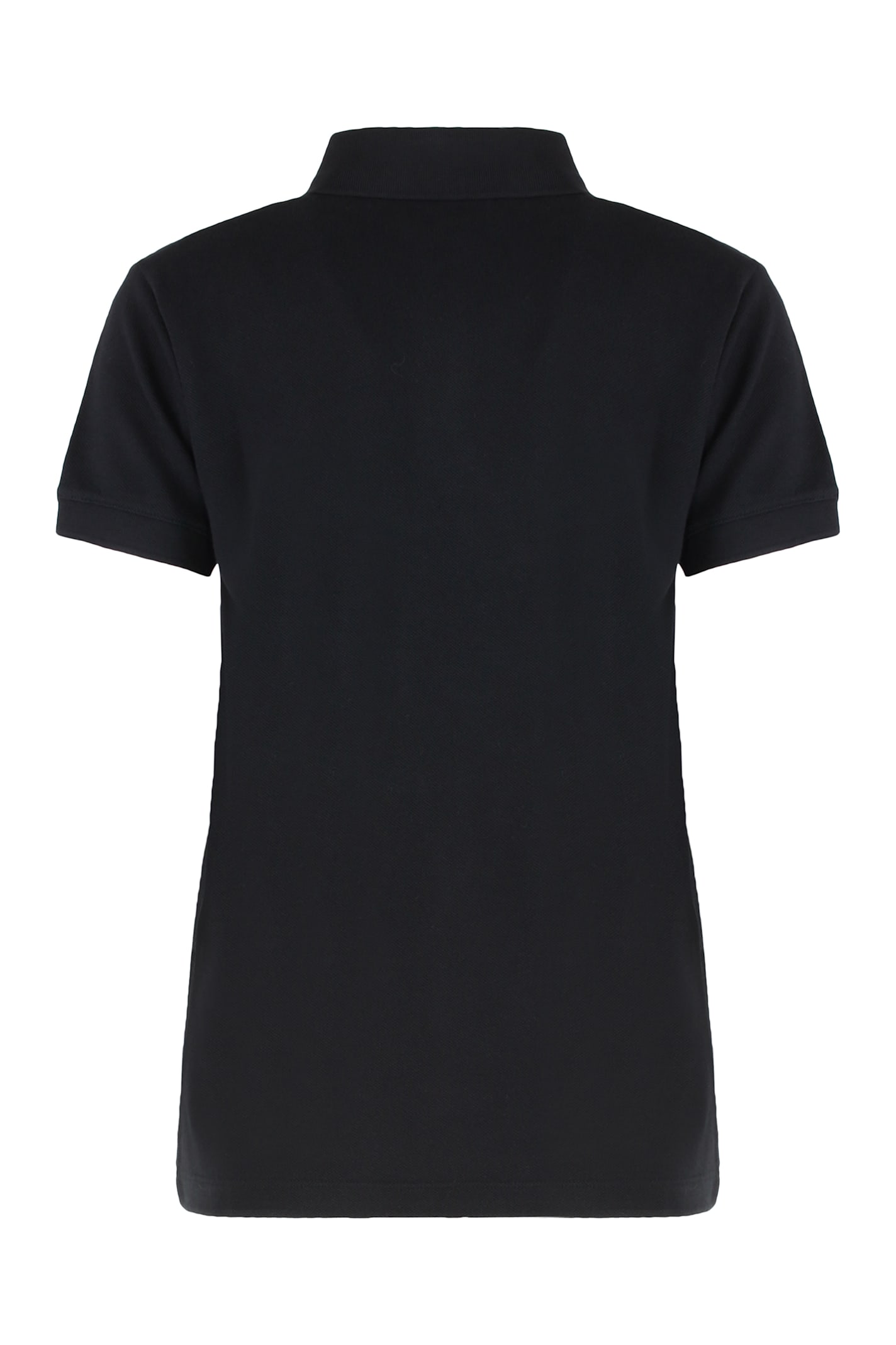 Maison Kitsuné Short-sleeve Polo Shirt In Cotton Piqué In Black