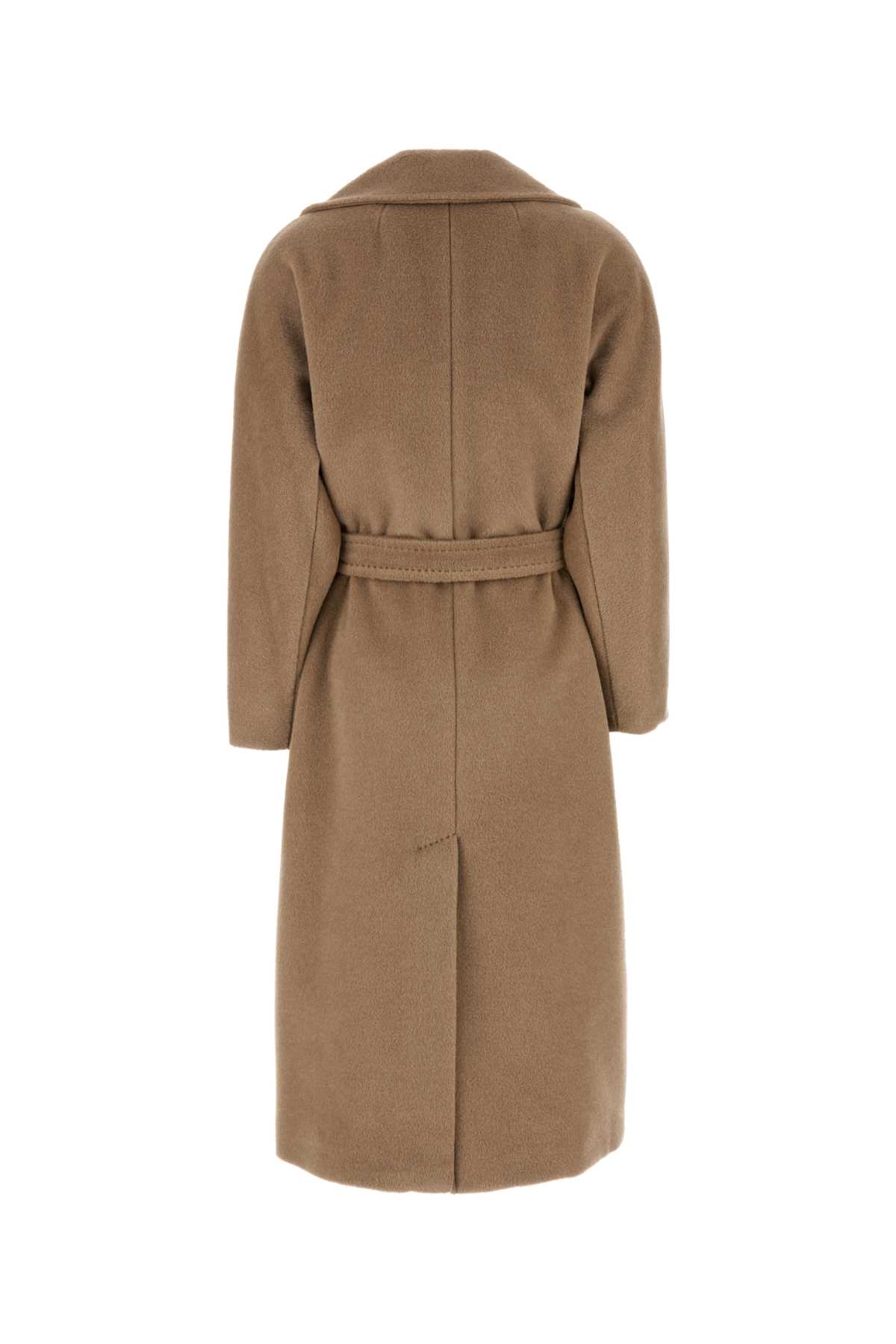 Shop Weekend Max Mara Cappuccino Wool Blend Tempera Coat In Cammello