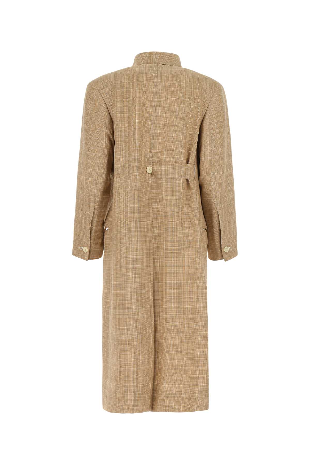 QUIRA EMBROIDERED WOOL OVERCOAT