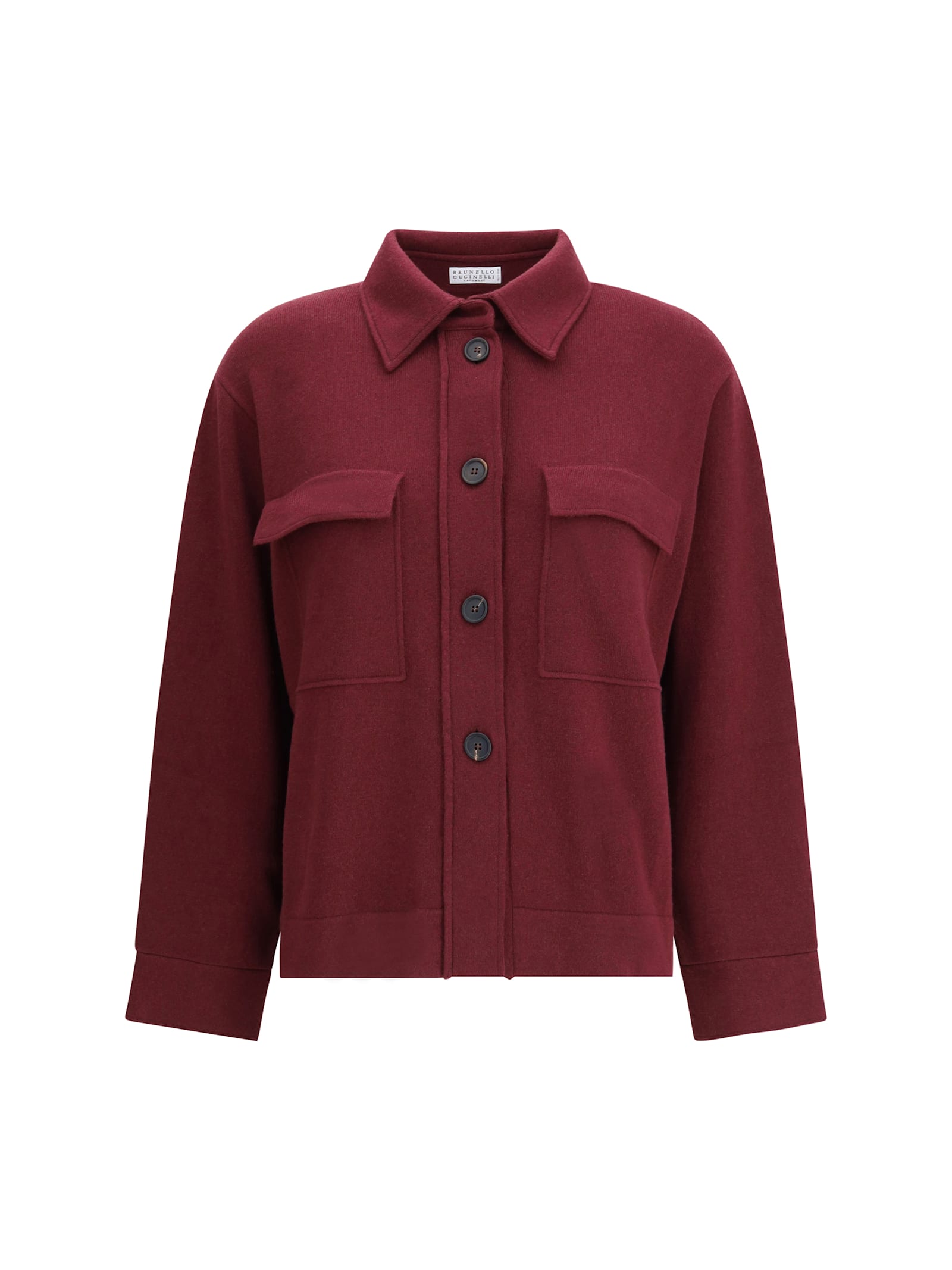 Brunello Cucinelli Wraparound Wool Cashmere Cardigan With Patch Pockets
