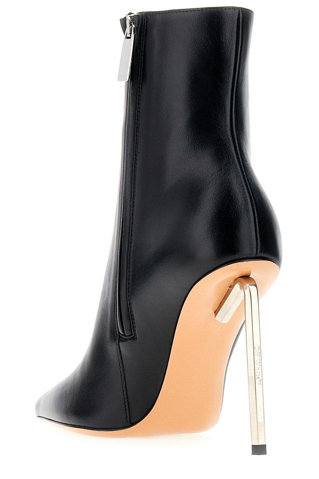 Off-white Allen Key Pointed-toe Ankle Boots