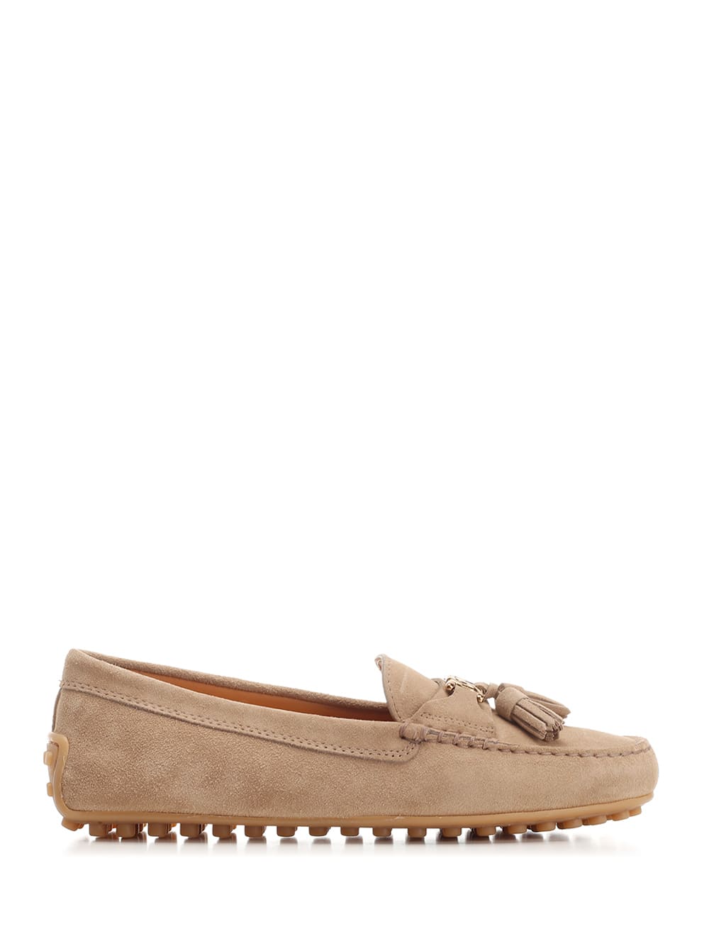 TOD'S LOAFER WITH TASSELS AND MICRO CHAIN