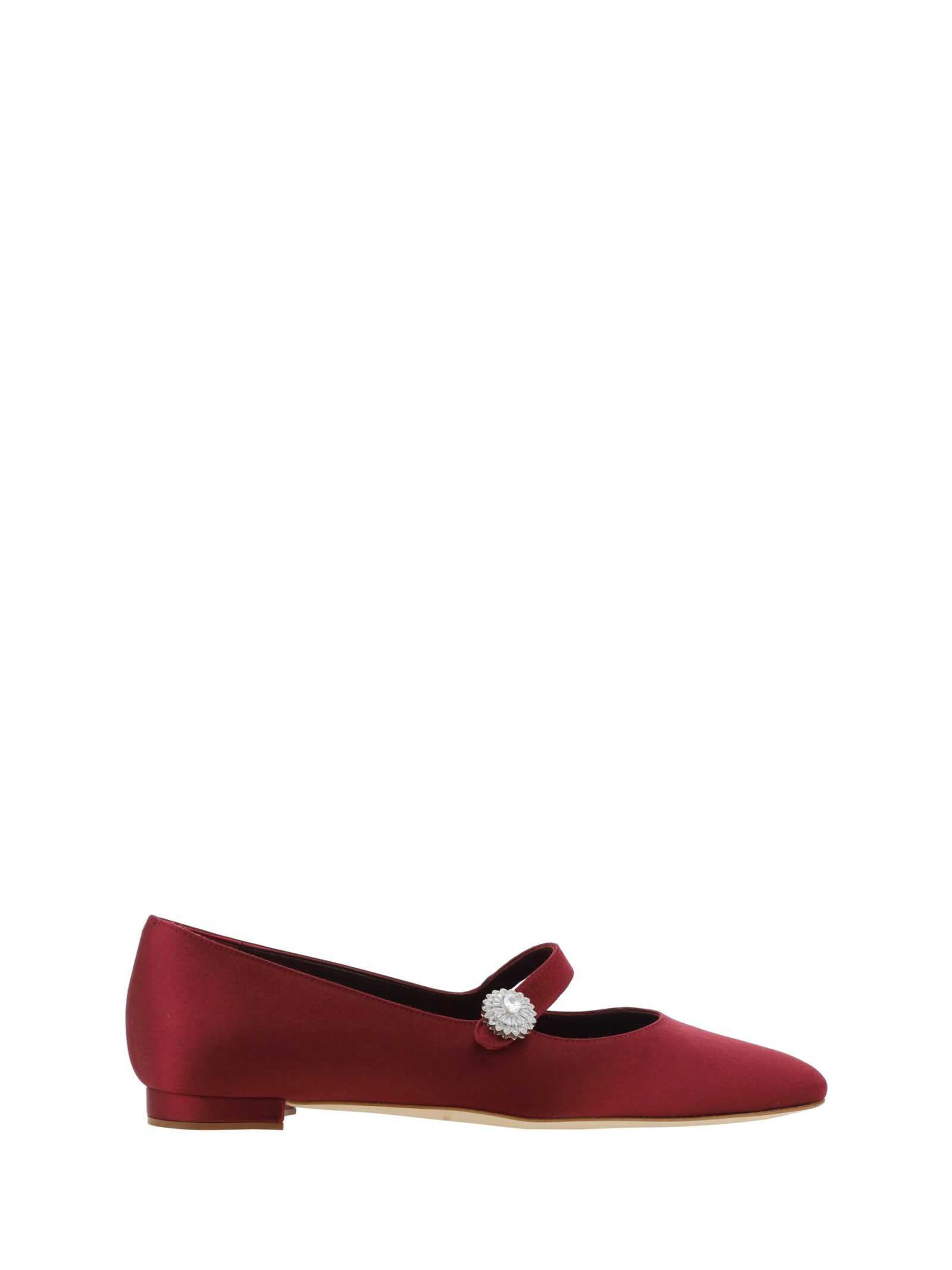 Shop Manolo Blahnik Mary Jane Ballerinas In Dred