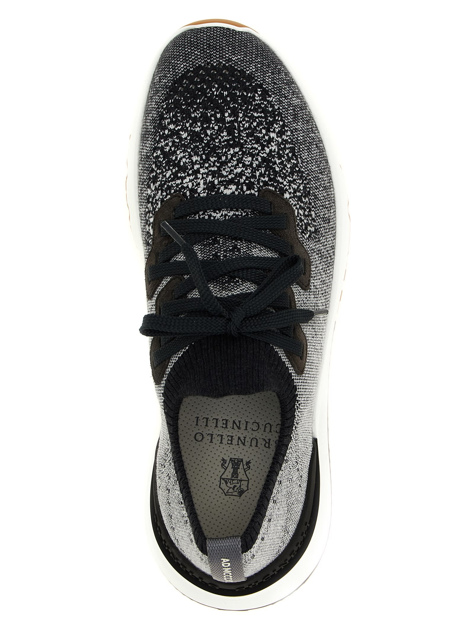 Brunello Cucinelli Knit Sneakers In Black