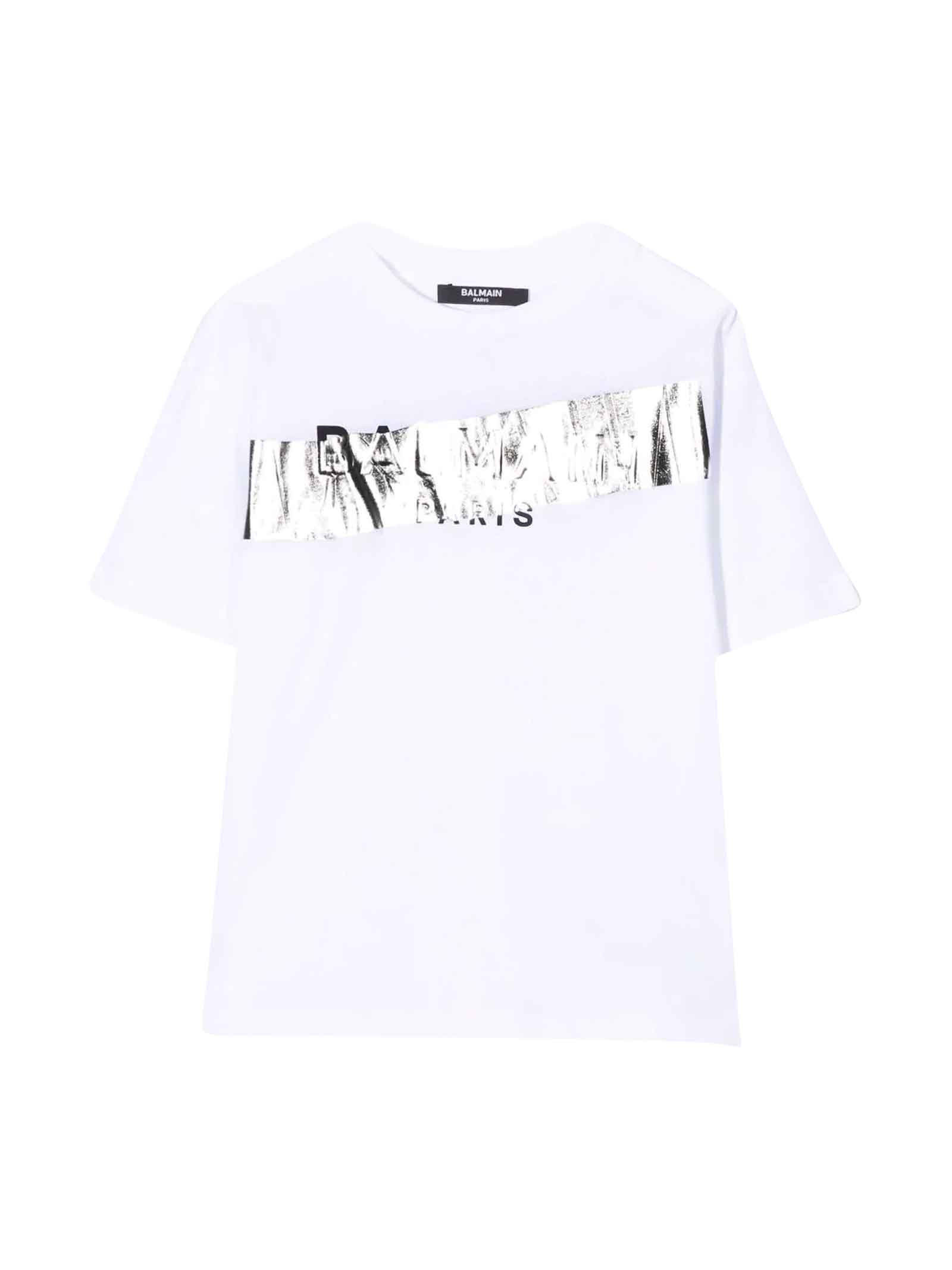 Balmain White T-shirt Teen Unisex