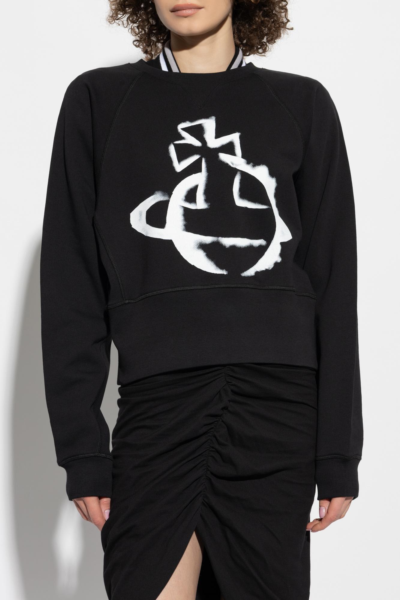 Vivienne Westwood Short Oversize Sweatshirt In Black