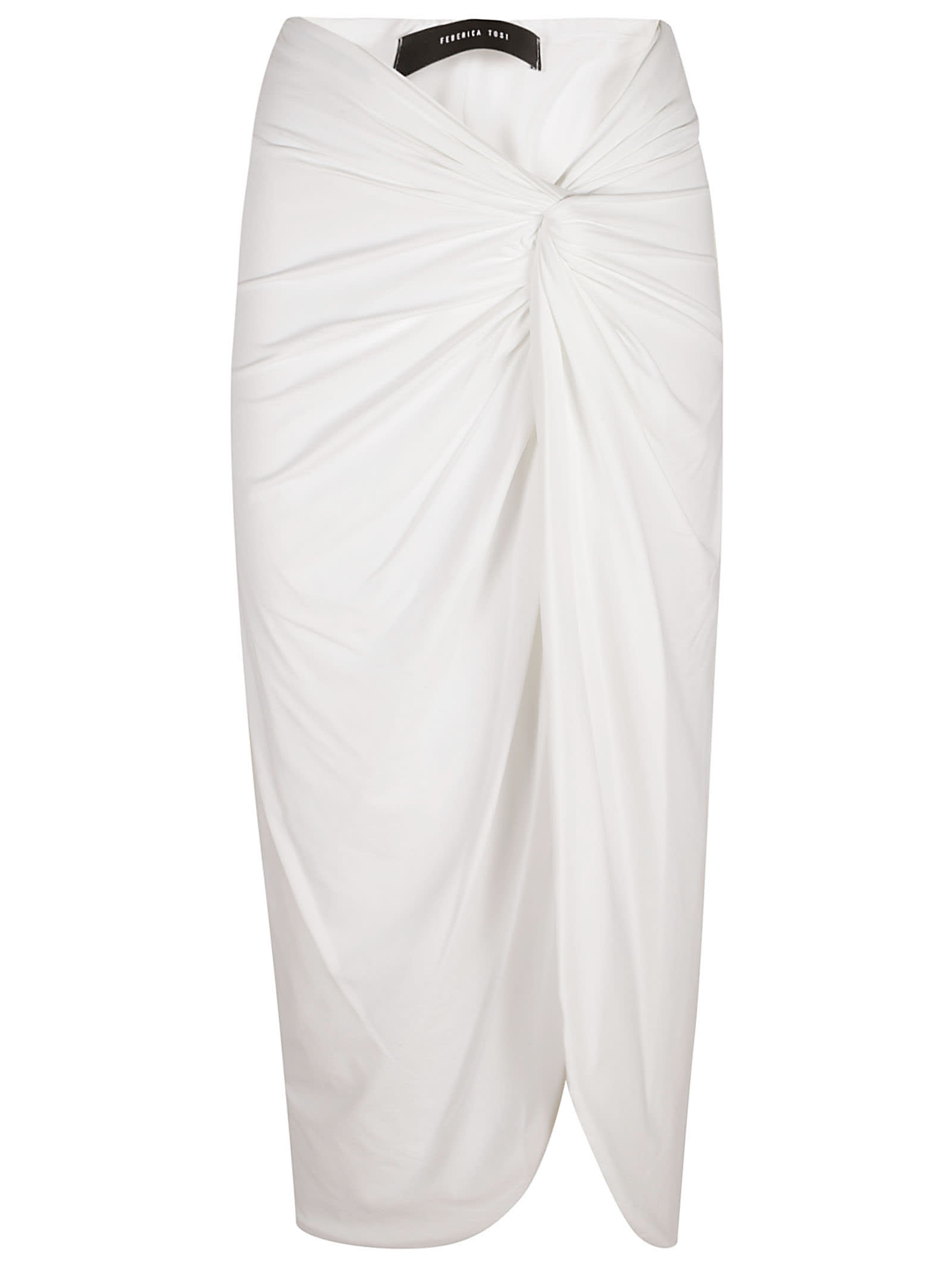 Federica Tosi Draped Skirt In White