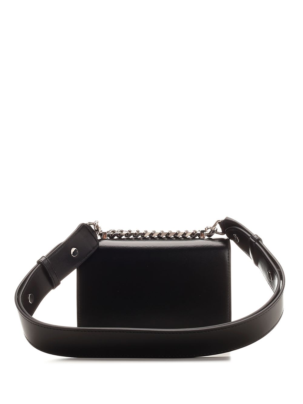 Shop Alexander Mcqueen Jewelled Satchel Mini Bag In Black