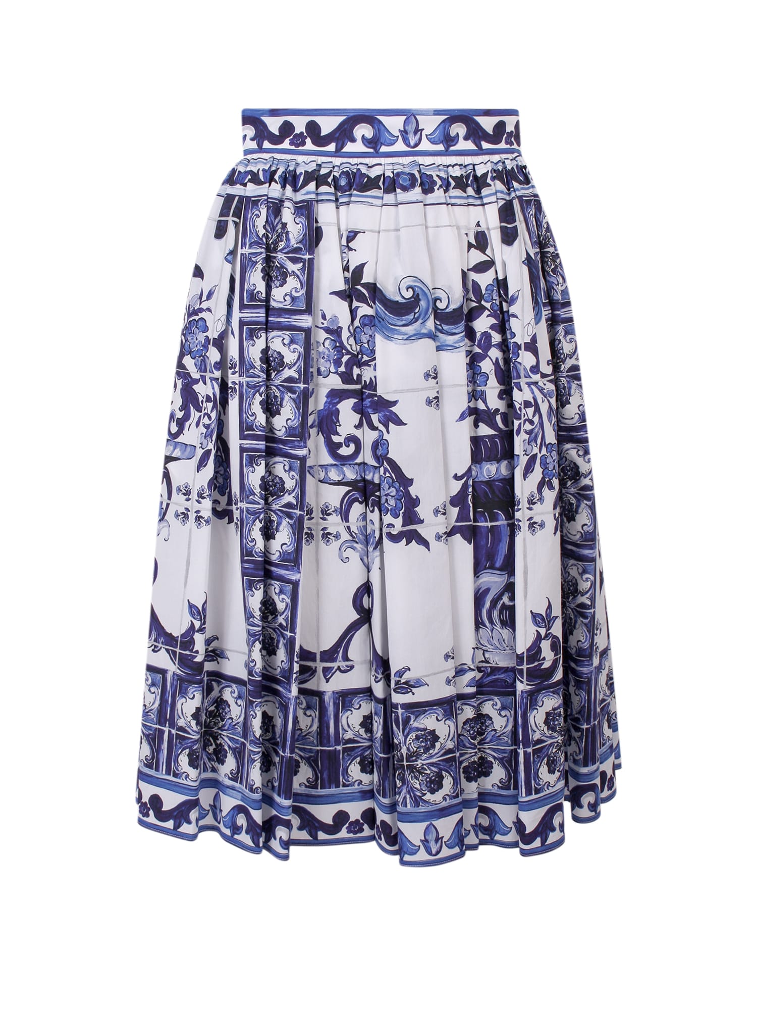 Shop Dolce & Gabbana Skirt In Tn Maiolica Blu