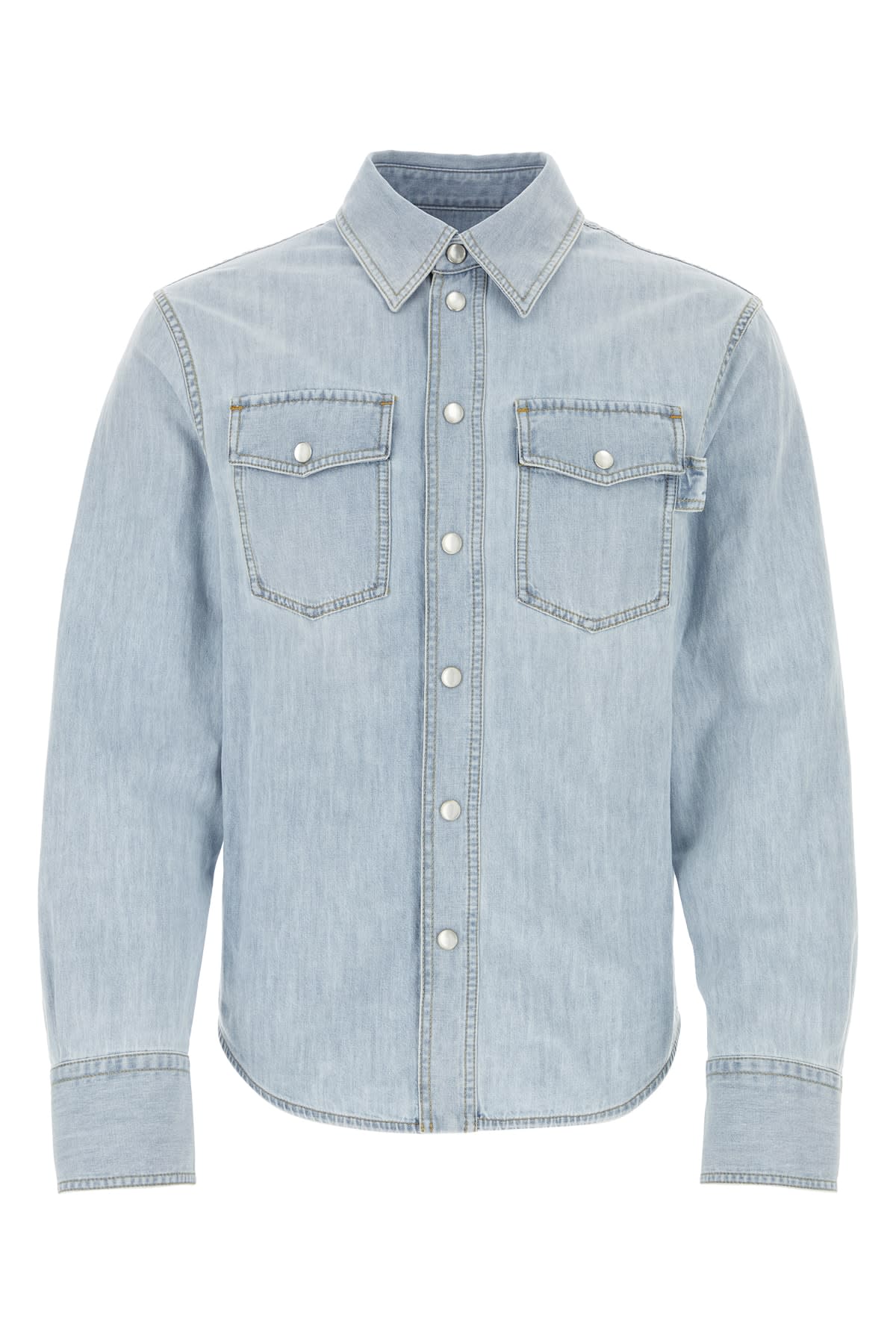 Shop Bottega Veneta Camicia In Lightdenim