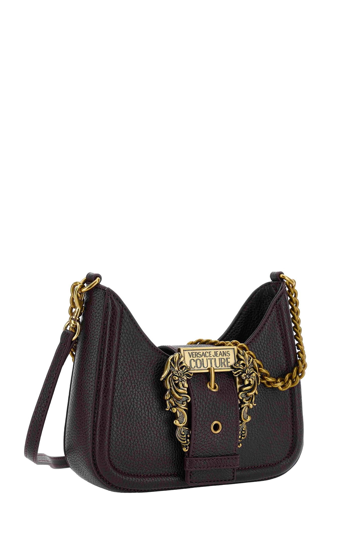 Shop Versace Jeans Couture Hobo Bag In Black