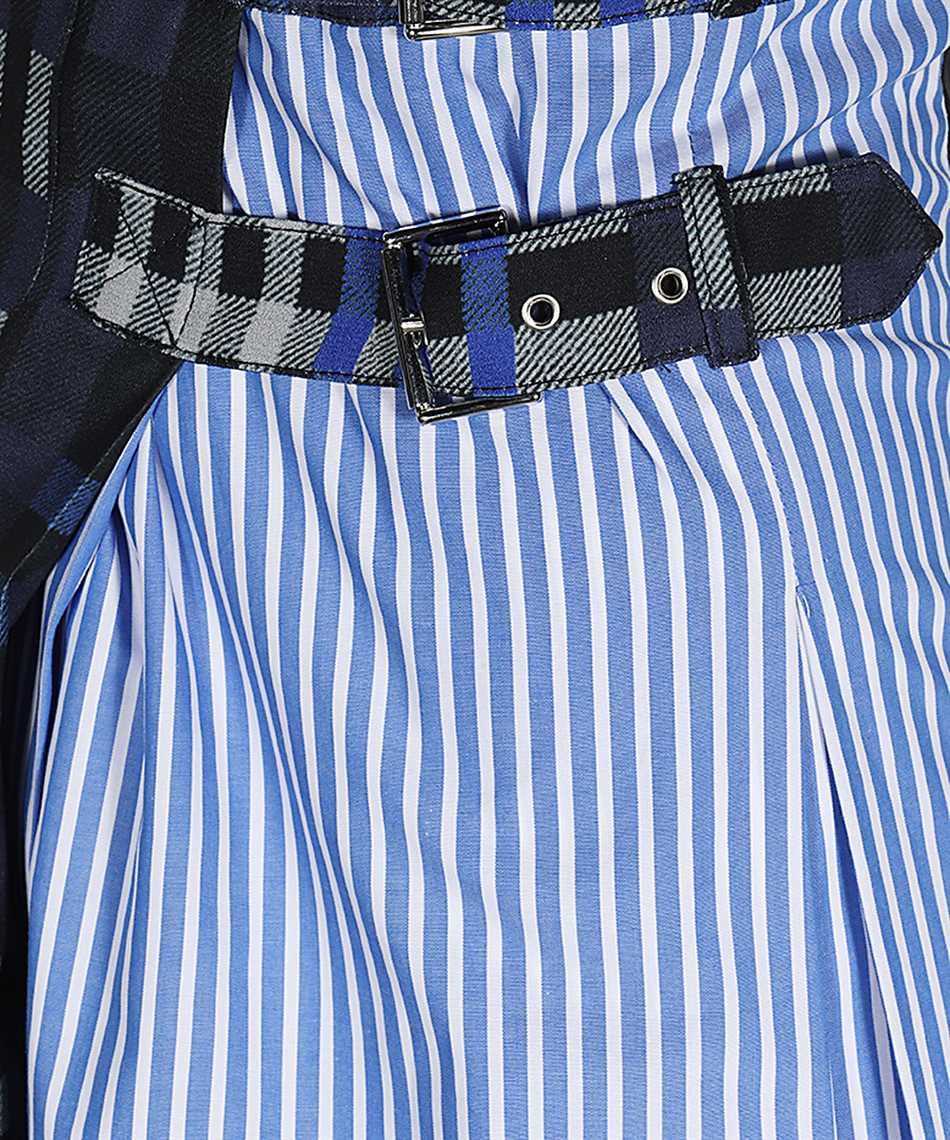 Msgm High-waist Mix-printed Layered Midi Skirt In Blue