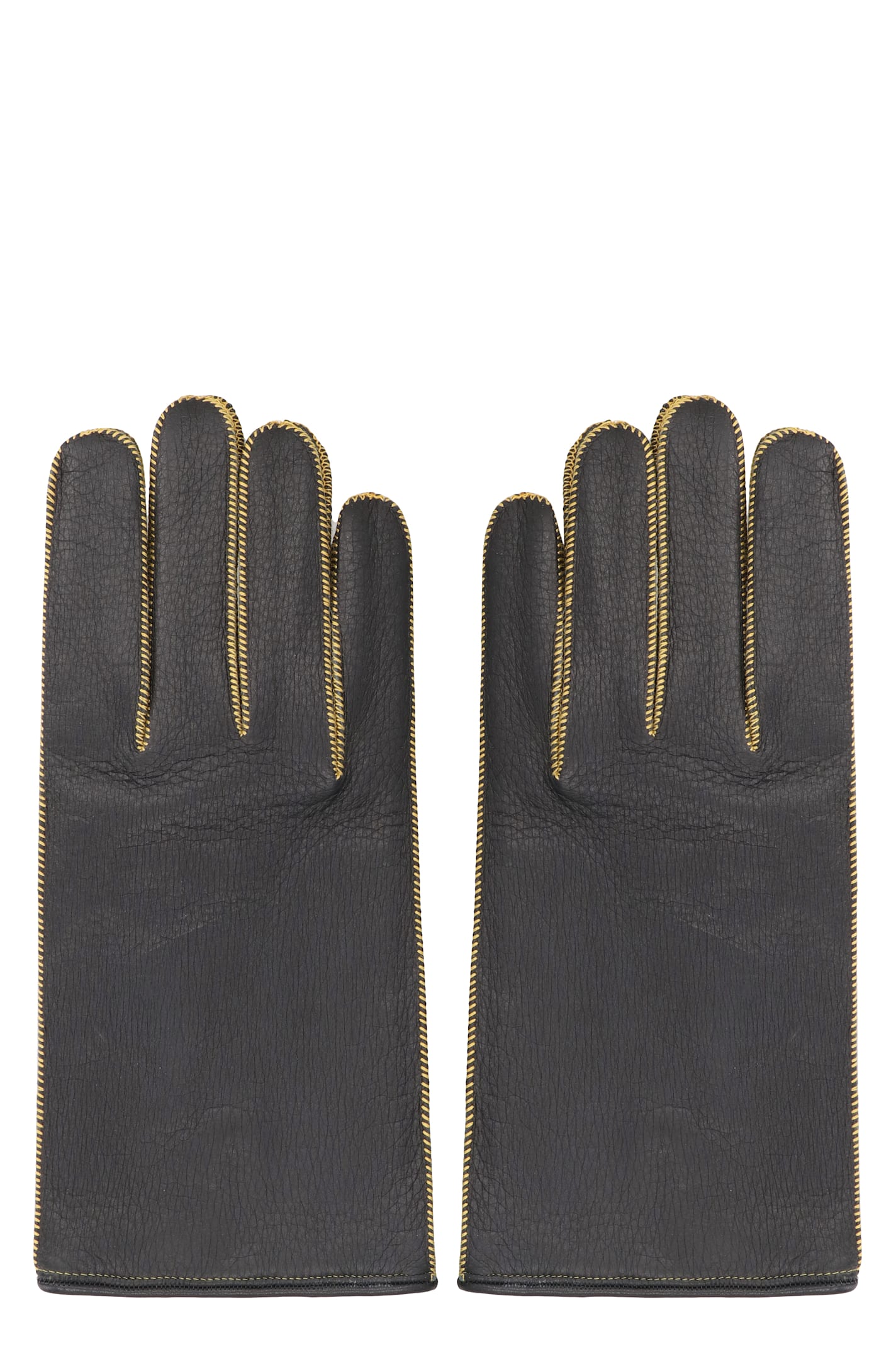 Moorer Derek Leather Gloves In Black