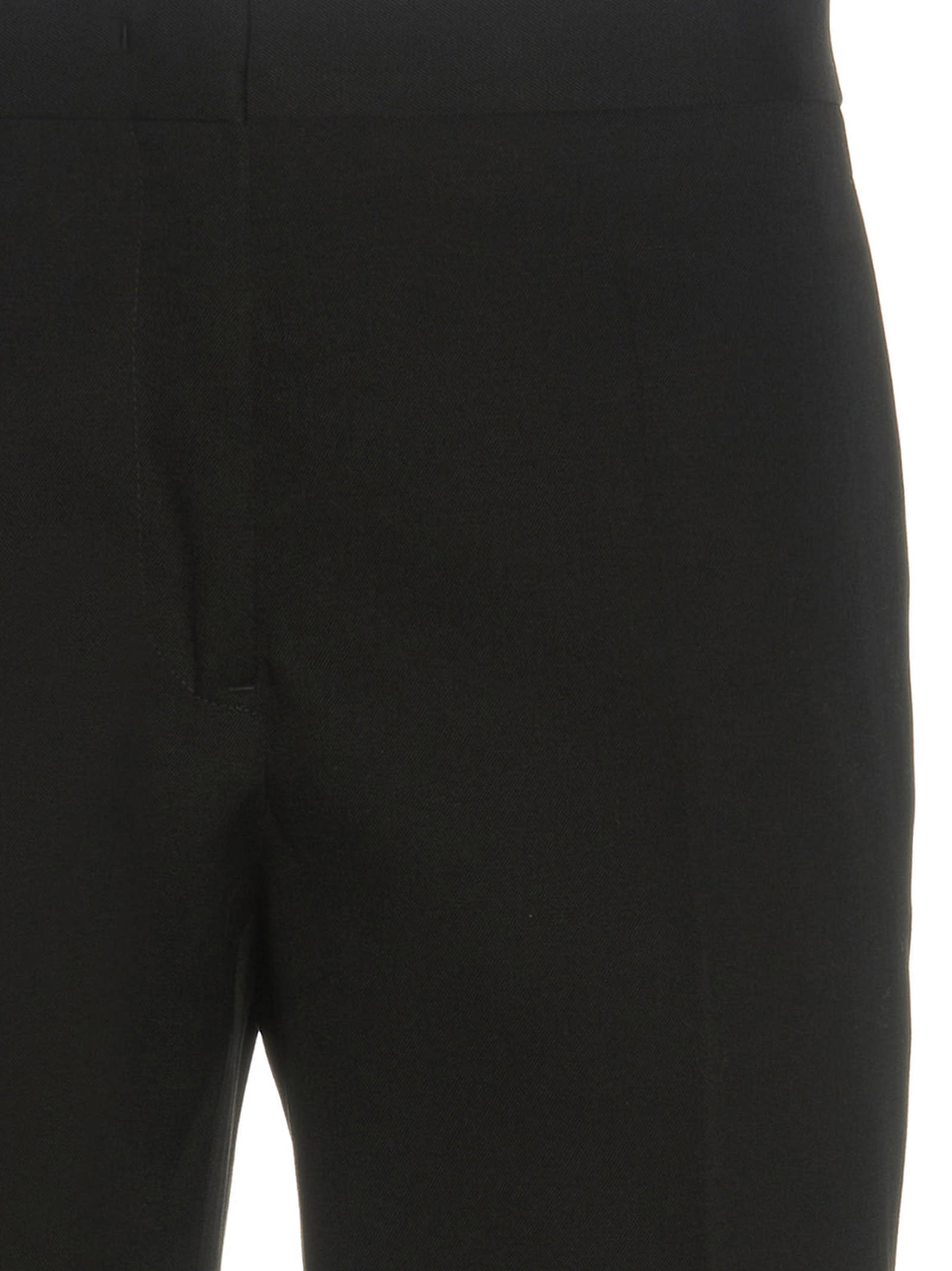 Shop Jil Sander Twill Cropped Pants In Black