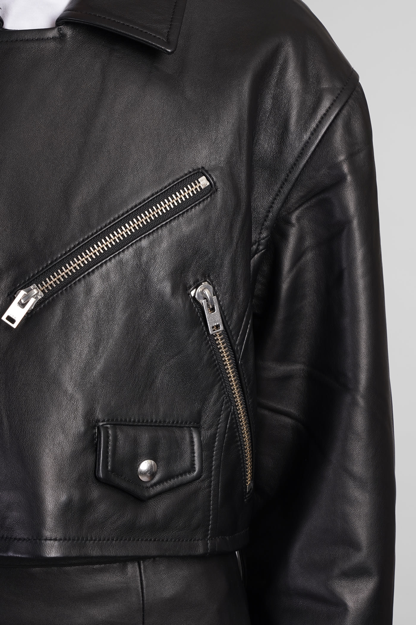 Shop Iro Castilli Biker Jacket In Black Leather