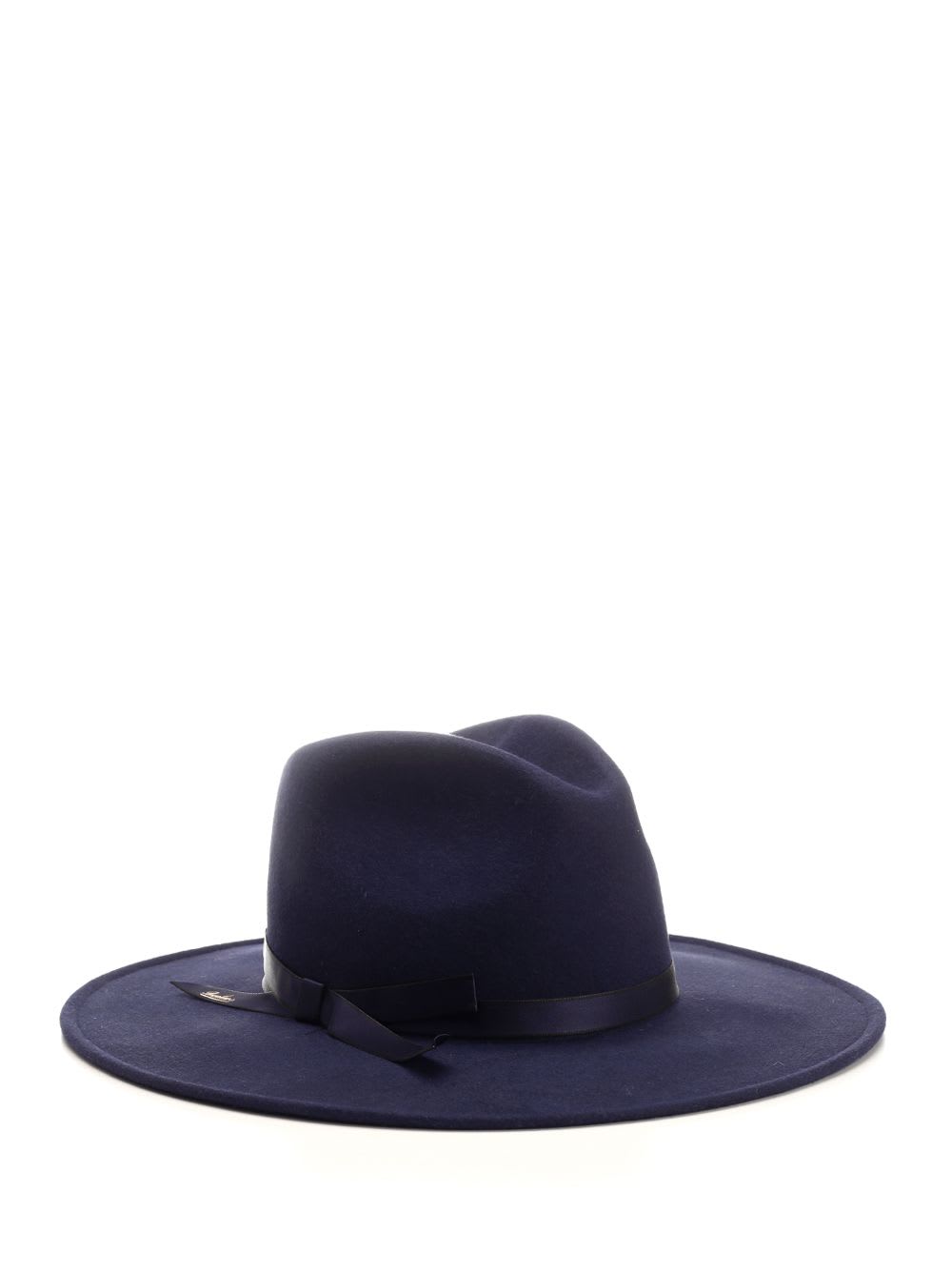 Shop Borsalino Sophie Wide Brim Fedora Hat In Blue