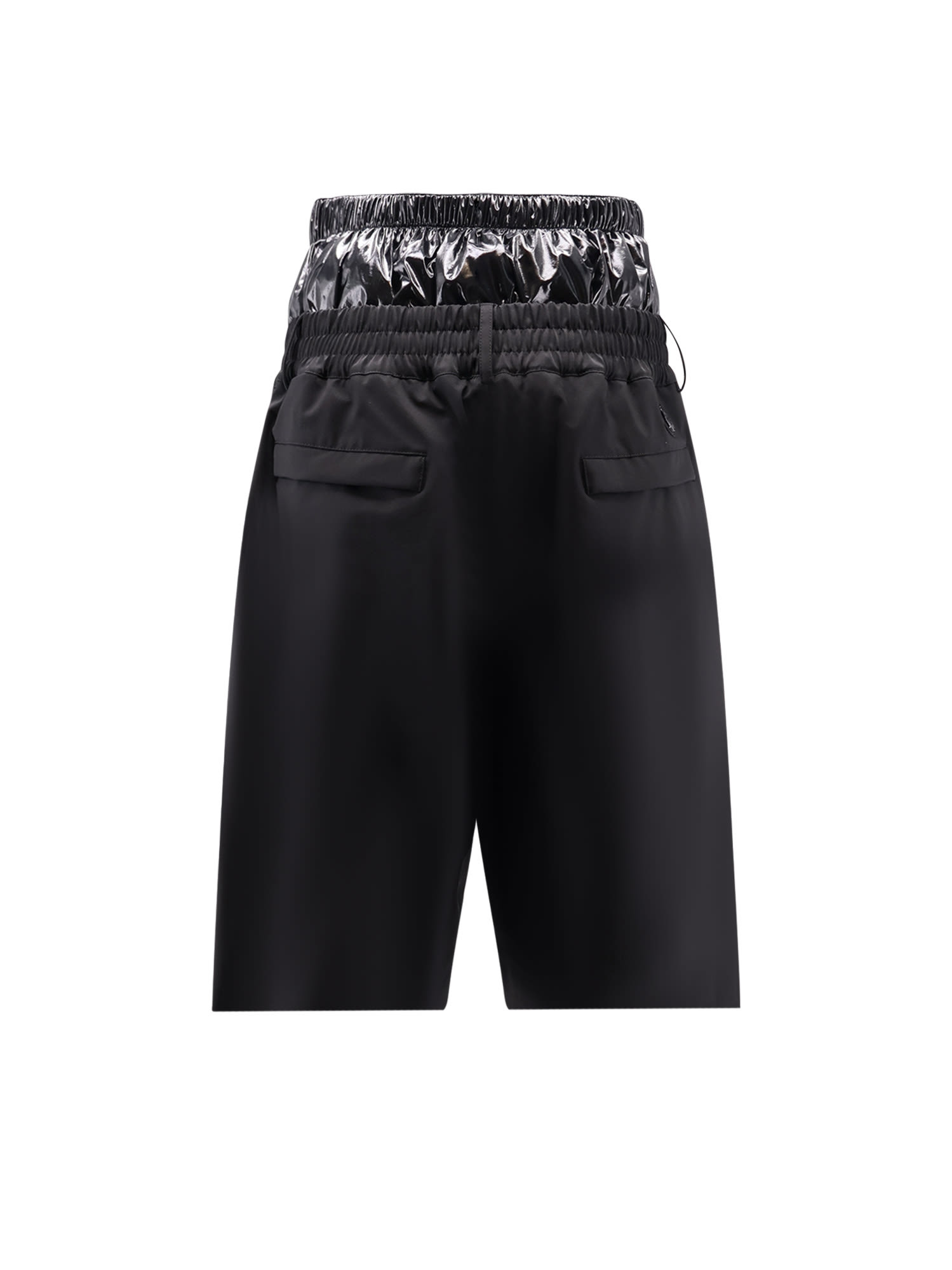 Moncler Genius Asap Rocky Padded Shorts And Pockets In Black