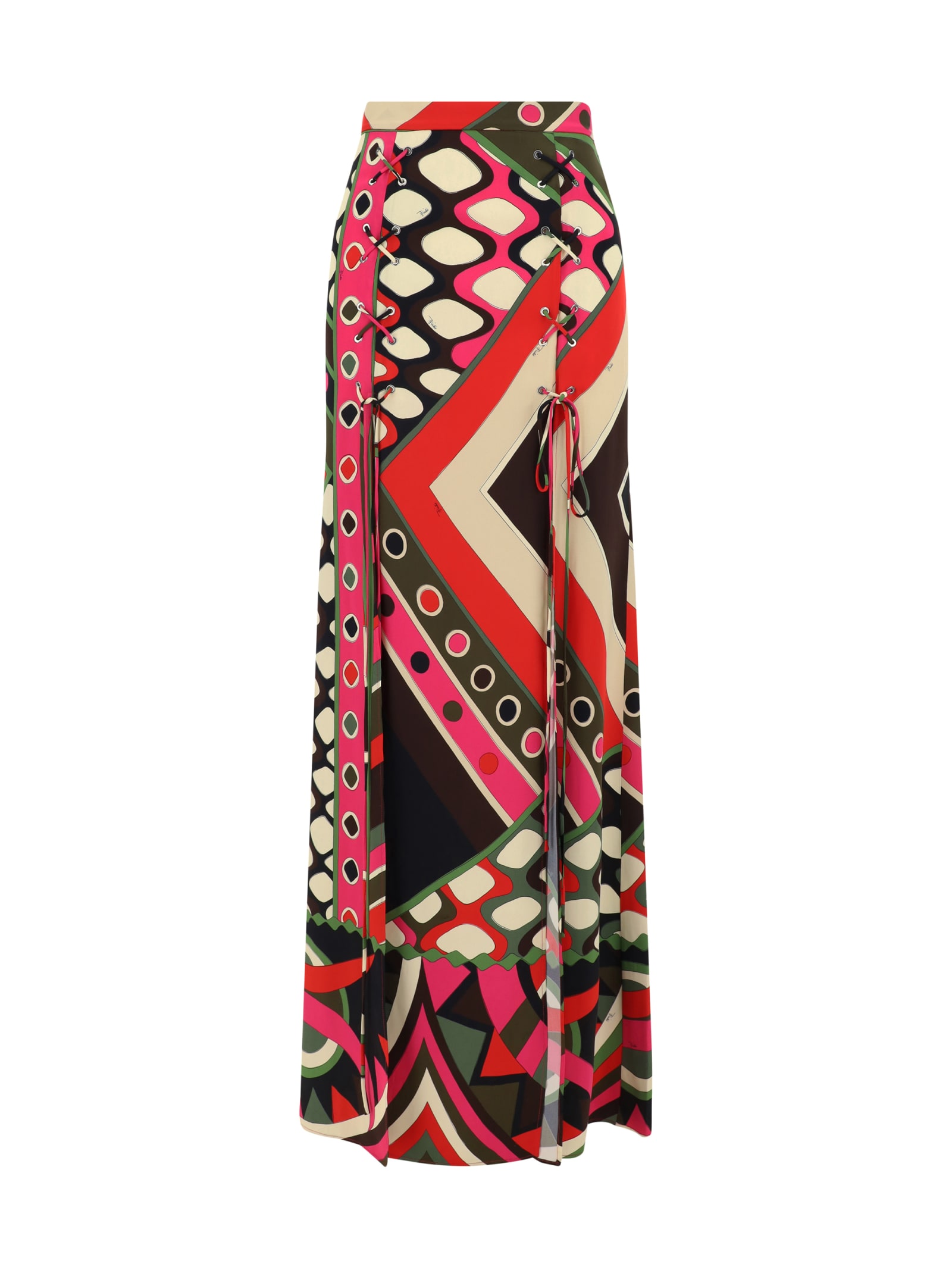 Shop Pucci Long Skirt In 020