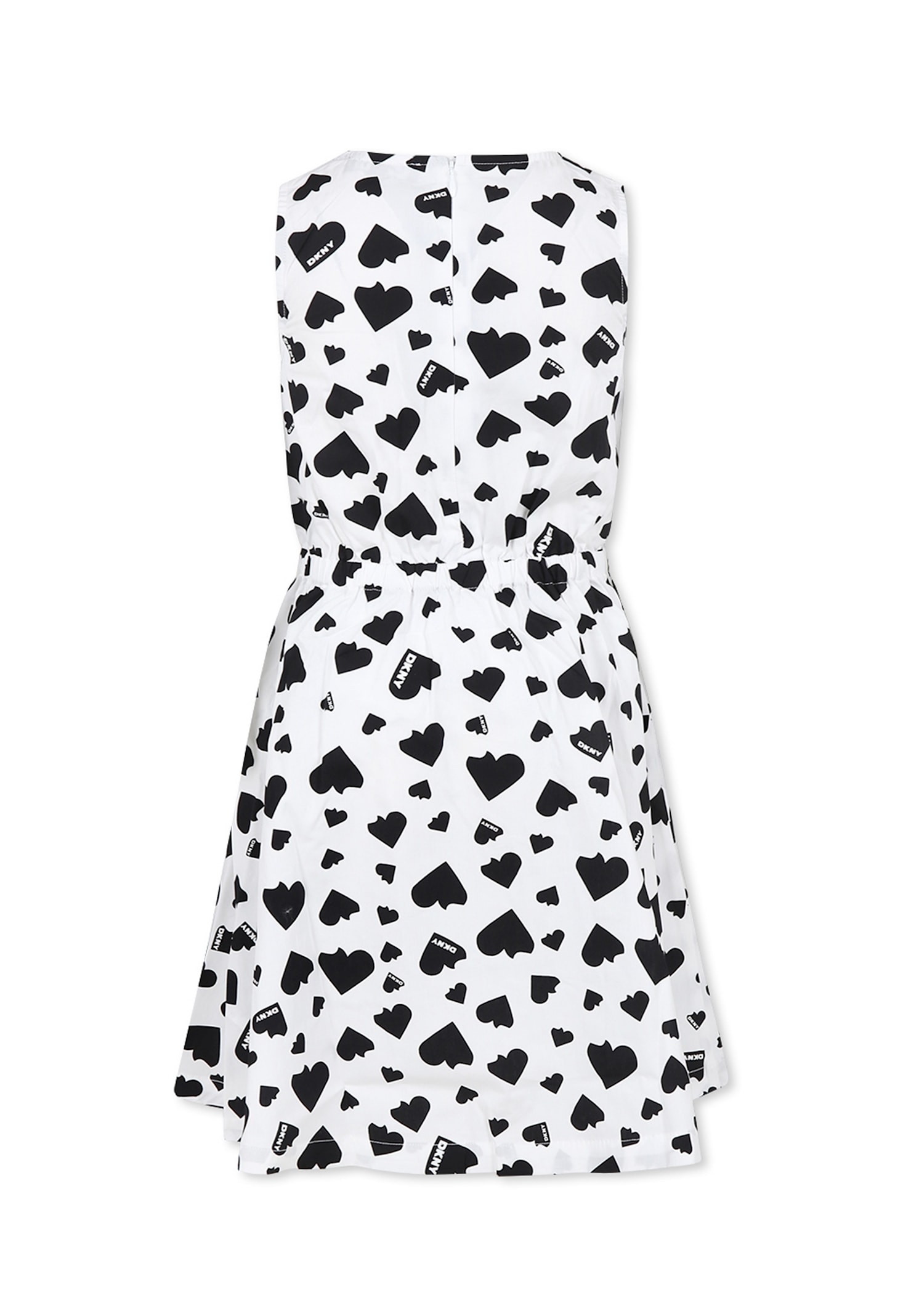 Dkny White Dress For Girl With Hearts In White