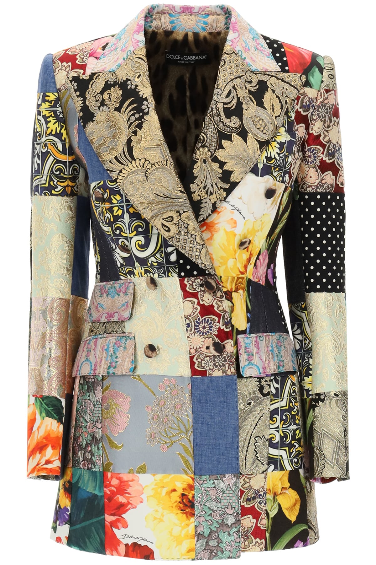Dolce & Gabbana Dresses DOUBLE-BREASTED PATCHWORK BLAZER