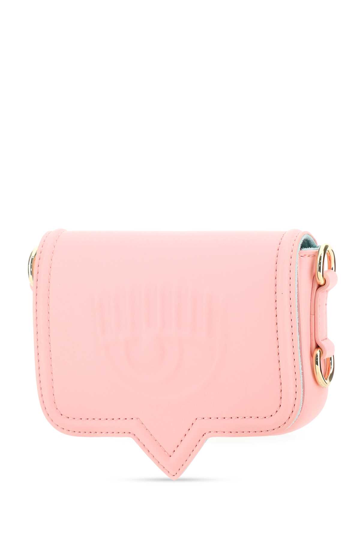 Shop Chiara Ferragni Pink Synthetic Leather Mini Eyelike Crossbody Bag In Fairytale