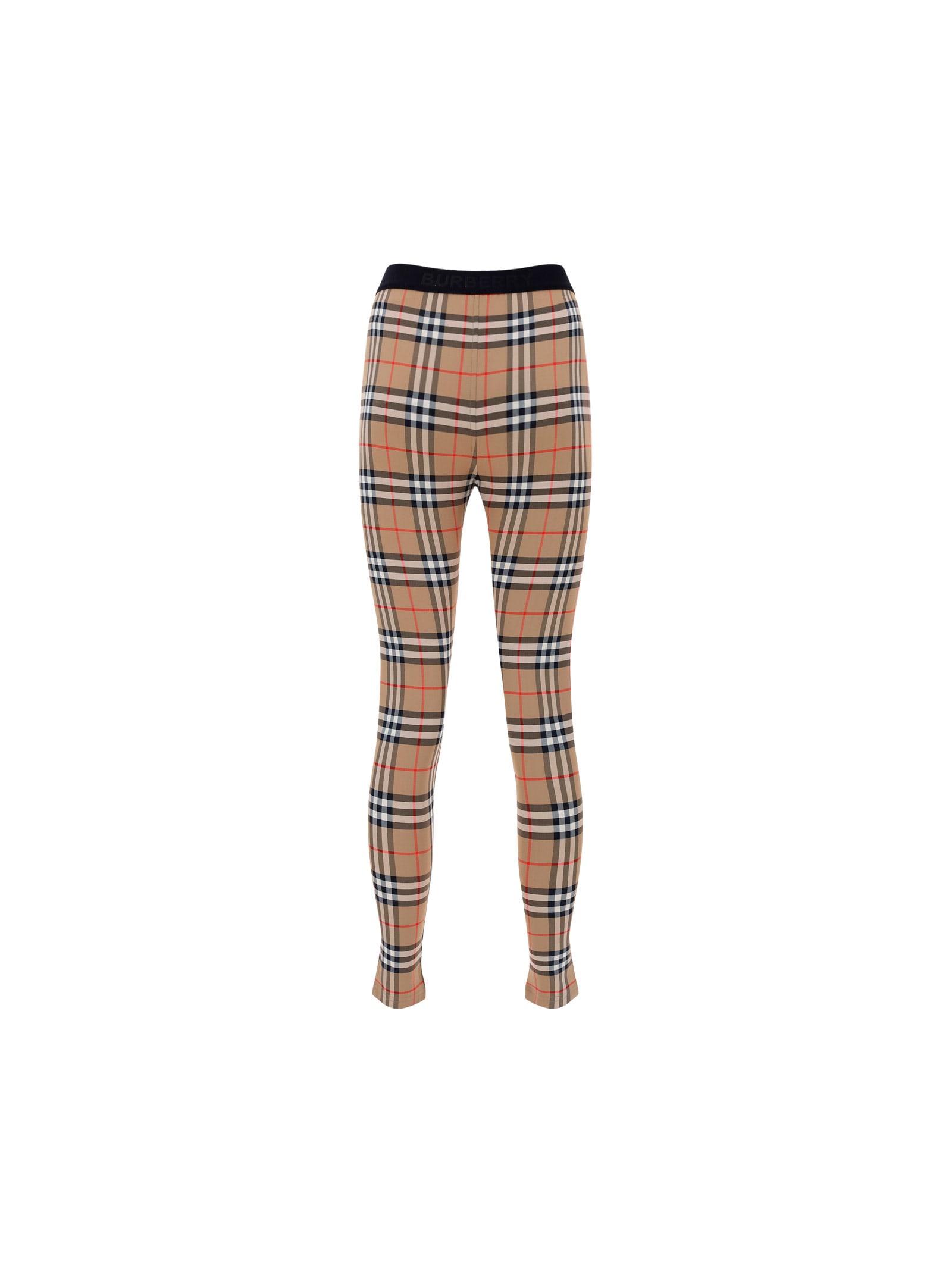 Shop Burberry Leggings In Beige