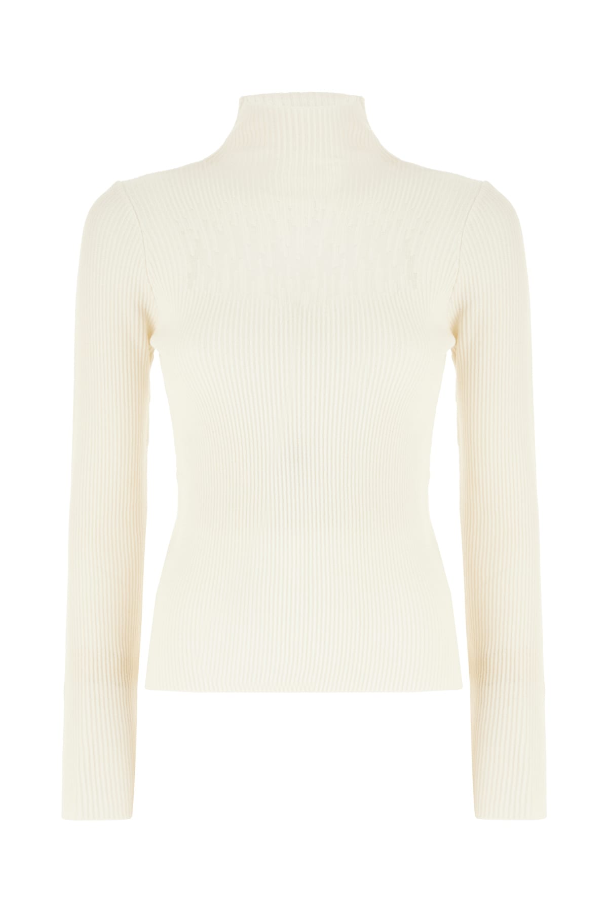 Genny Ivory Wool Blend Sweater In White