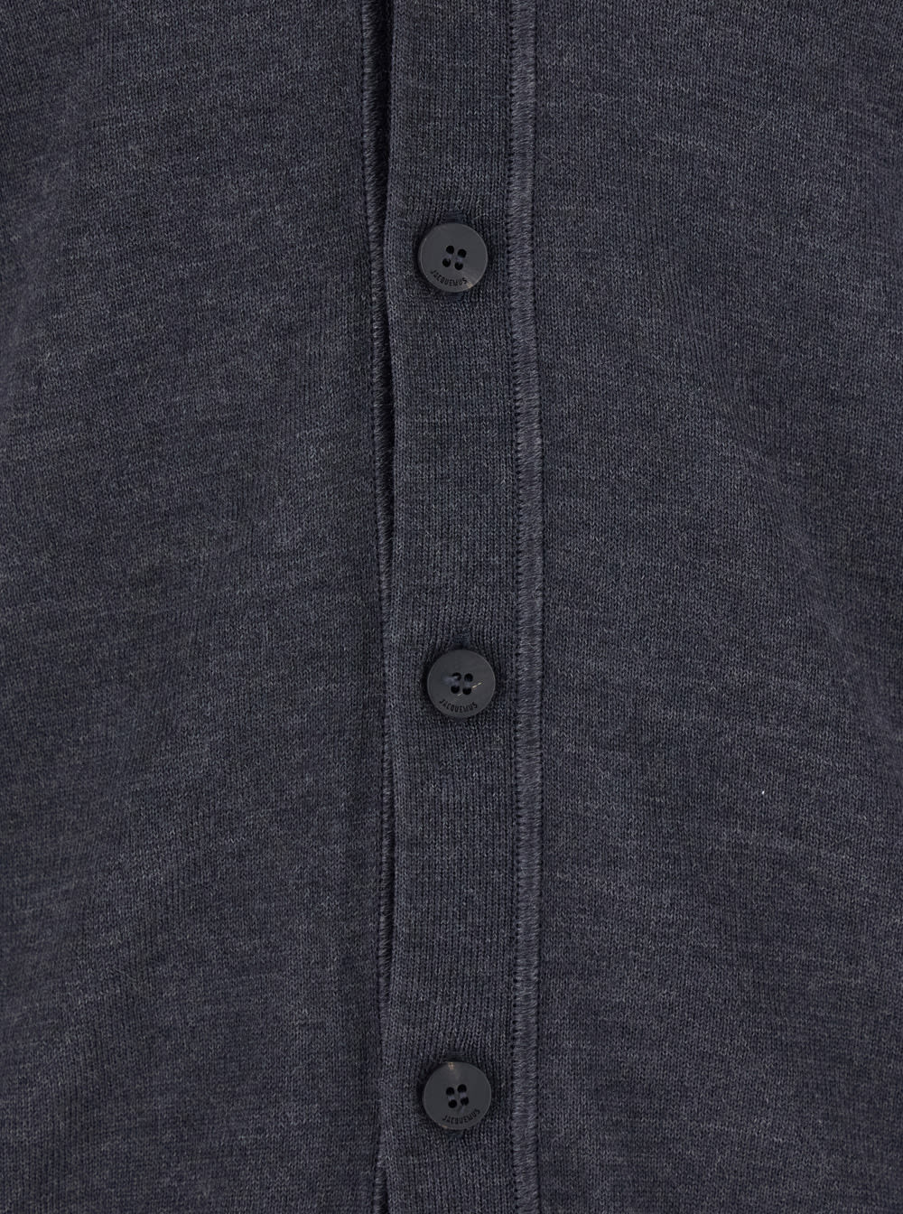 Jacquemus Embroidered Long Sleeve Cardigan In Gray