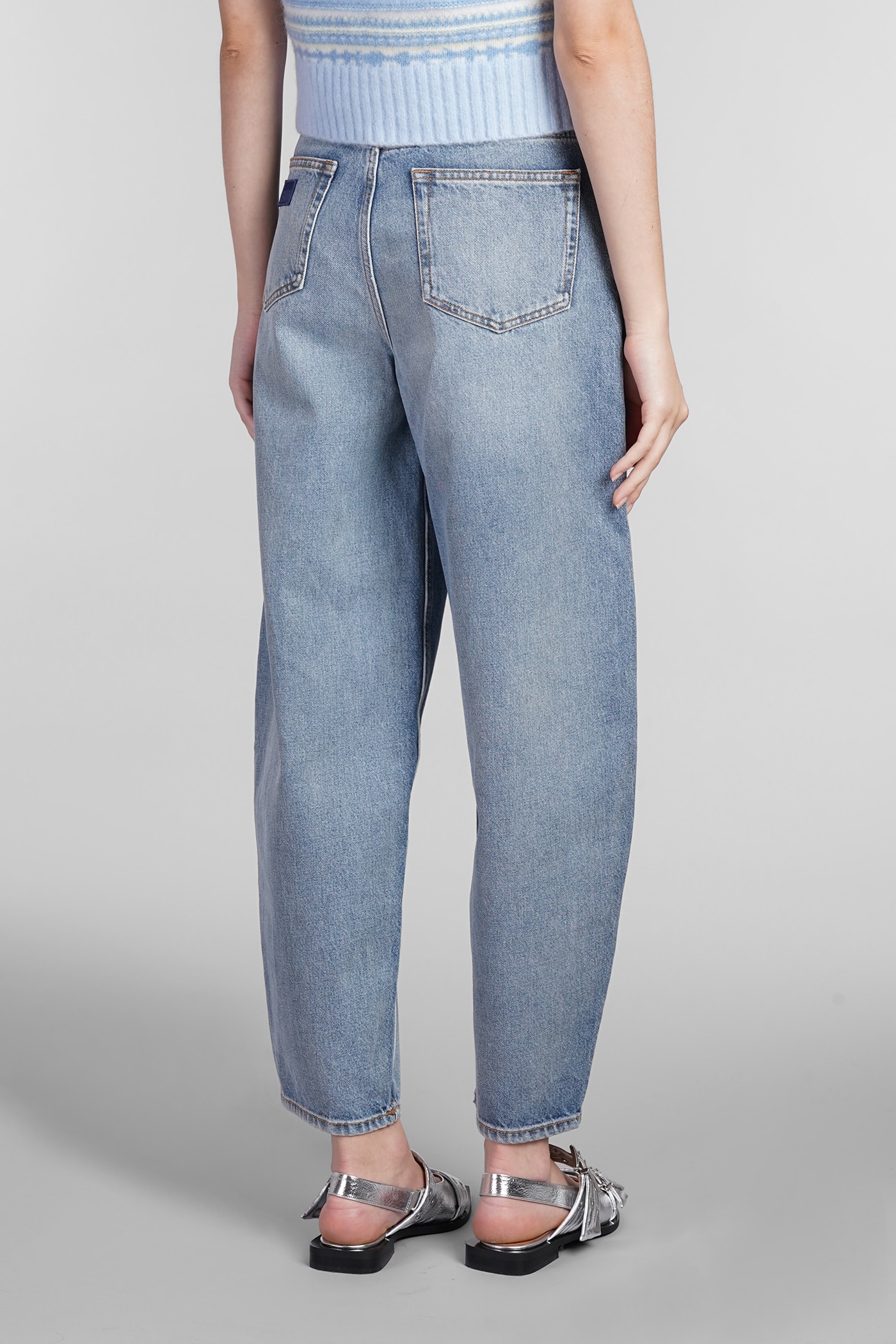 Shop Ganni Stary Jeans In Blue Cotton