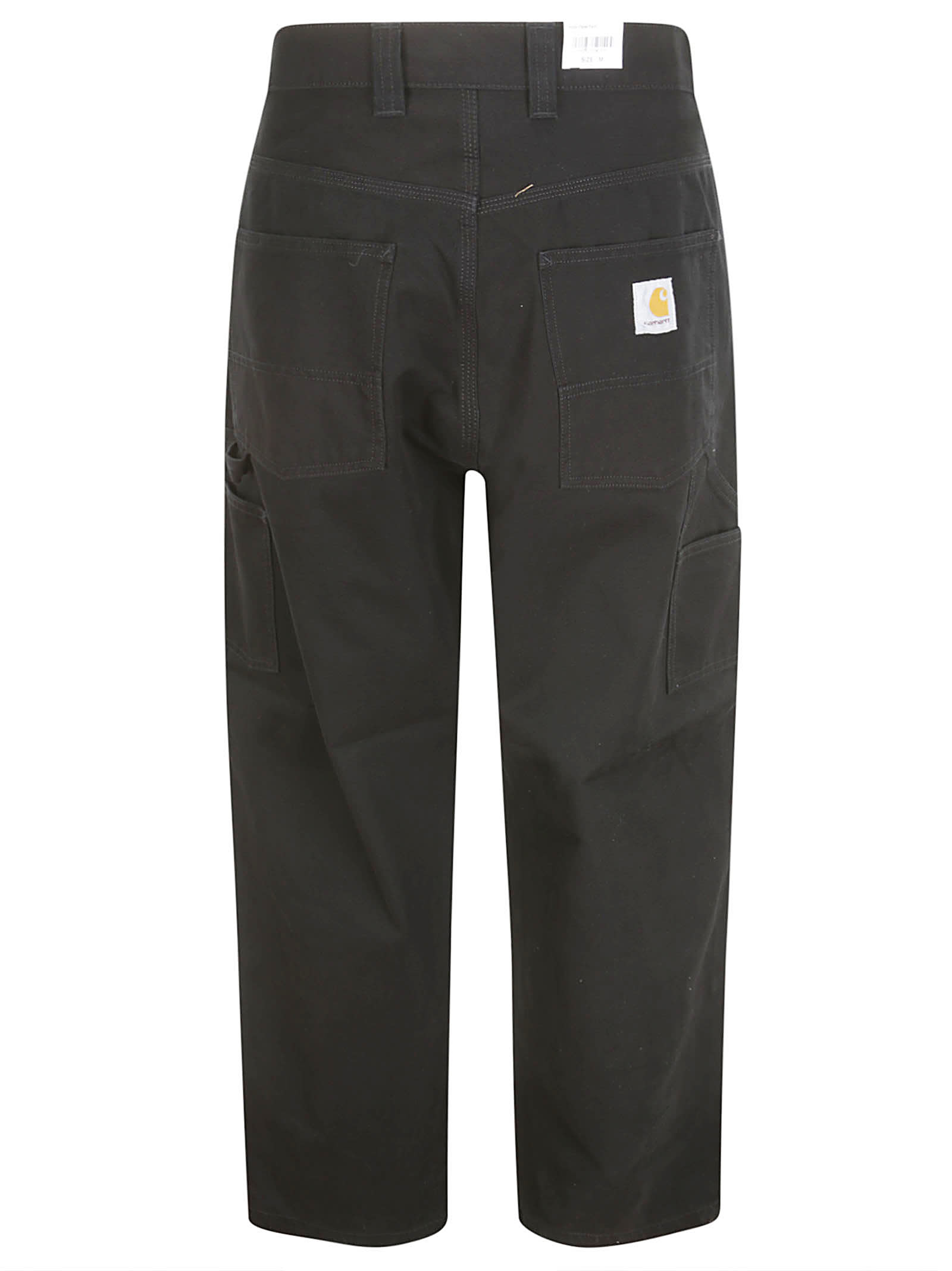 Shop Carhartt Wide Panel Pant Marshall In Rinsed Black