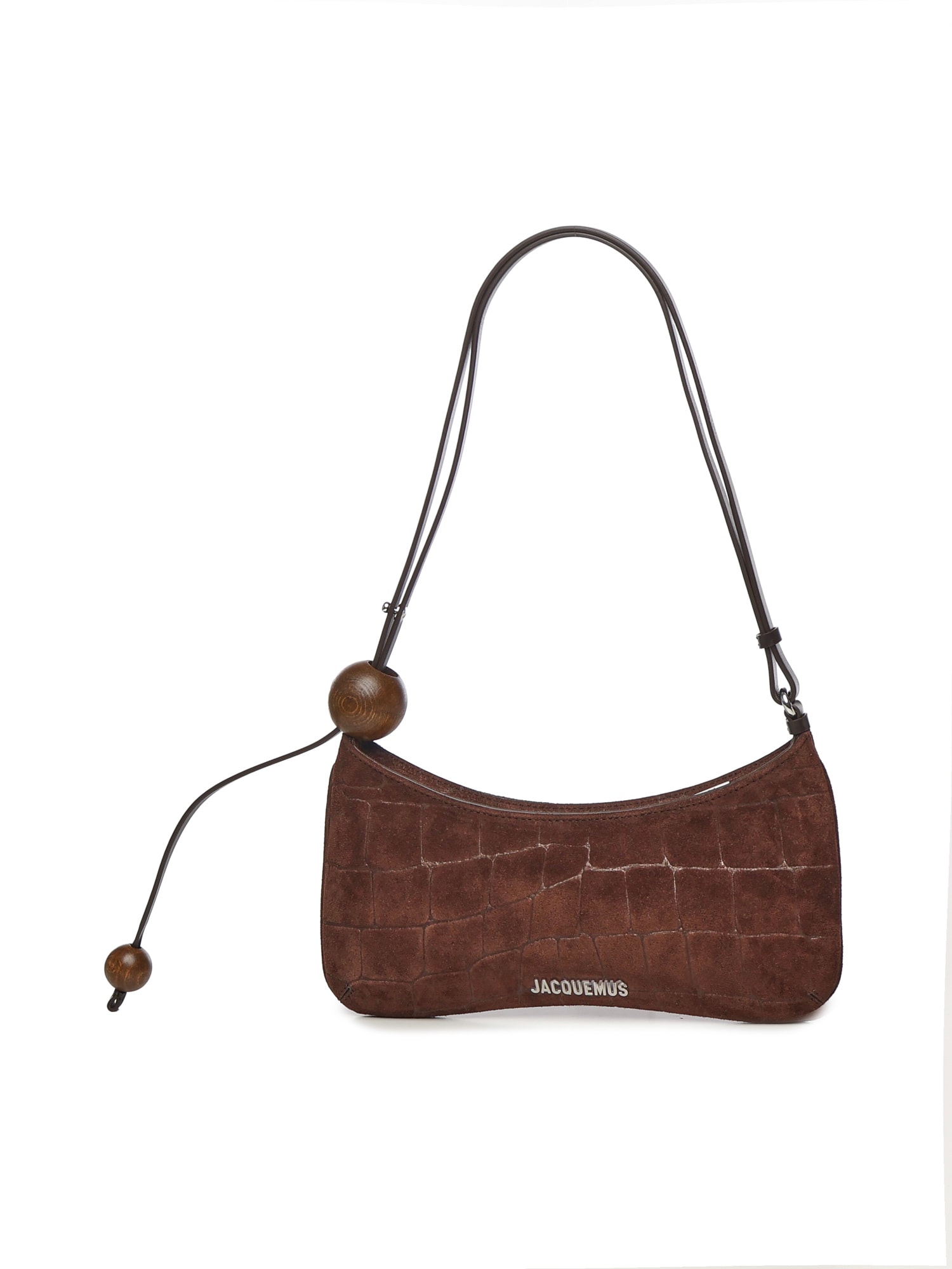 Jacquemus Le Bisou Perle Shoulder Bag In Brown