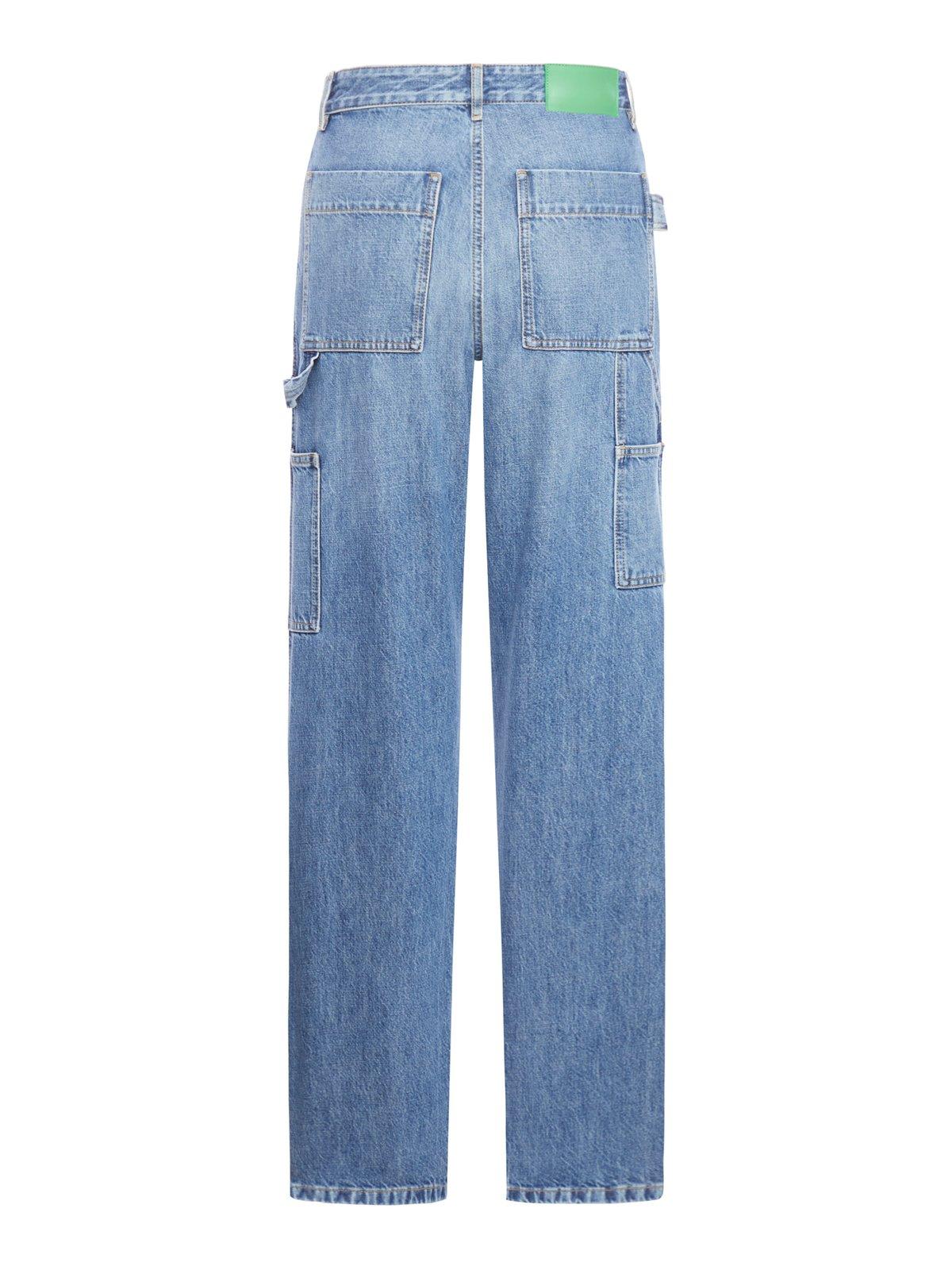 Shop Bottega Veneta Straight-leg Jeans In Blue