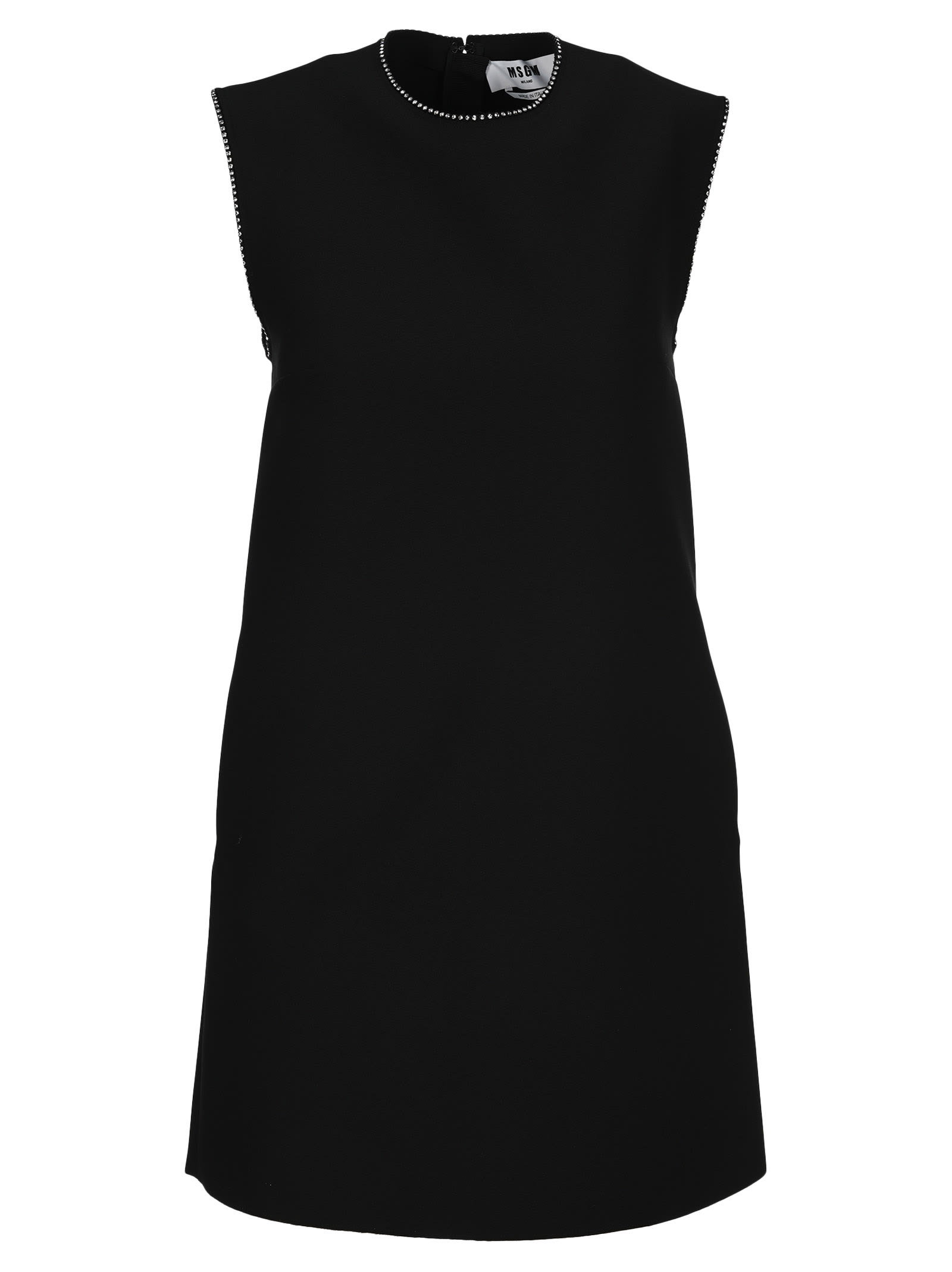 black embellished shift dress