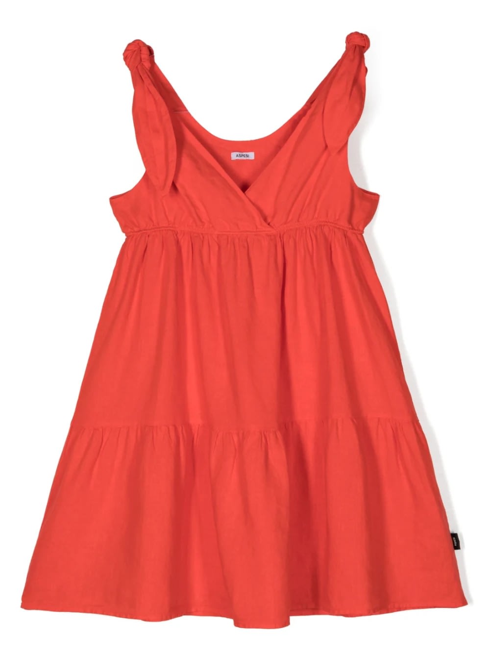 Aspesi Sleeveless Fluted Dress In Red