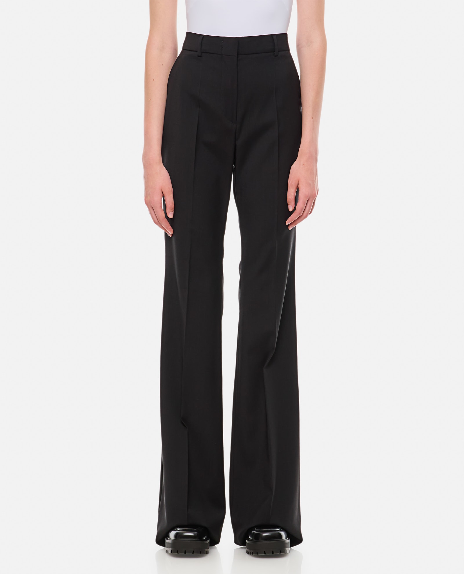 Shop Sportmax Hangar Regular Pants In Black