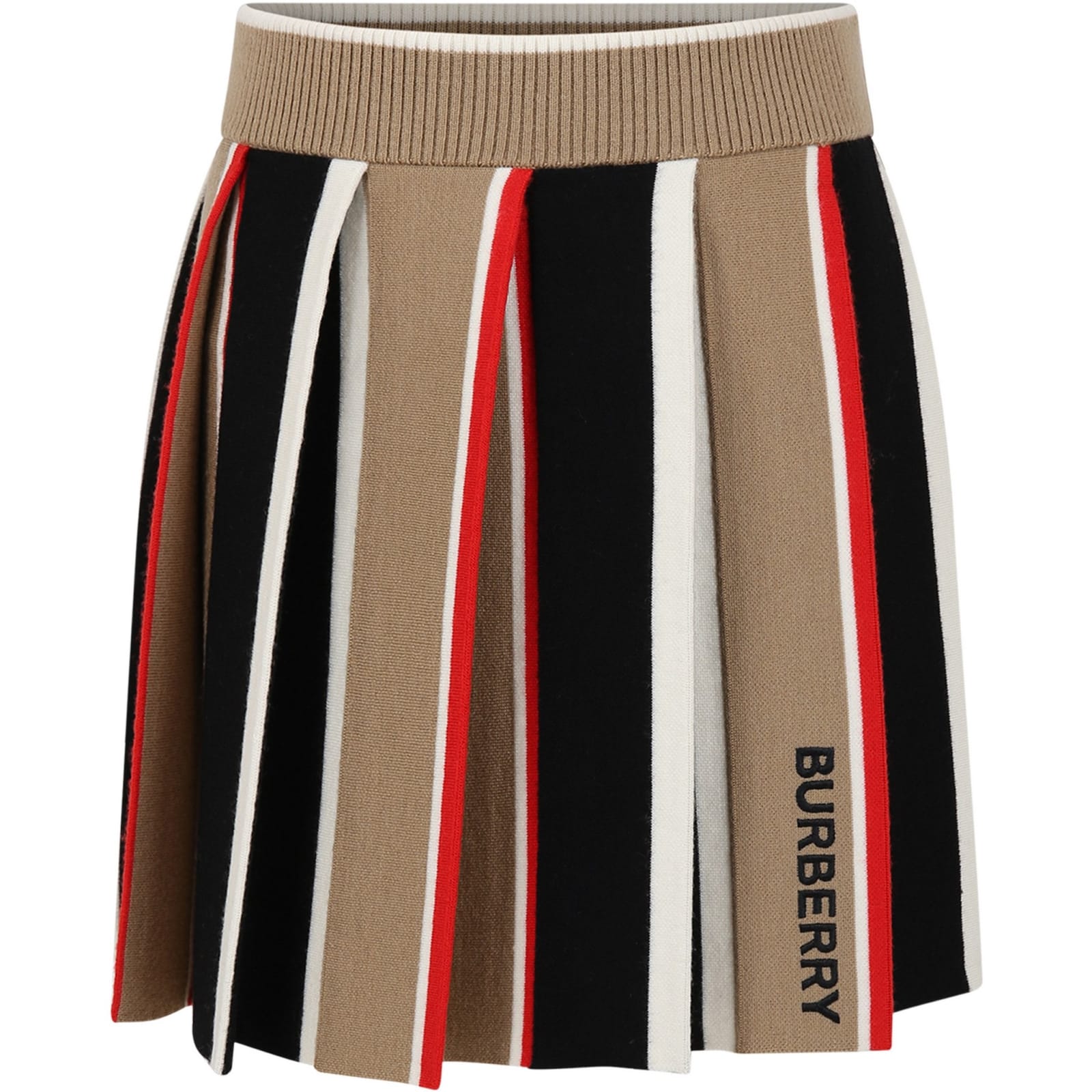 BURBERRY MULTICOLOR SKIRT FOR GIRL WITH LOGO
