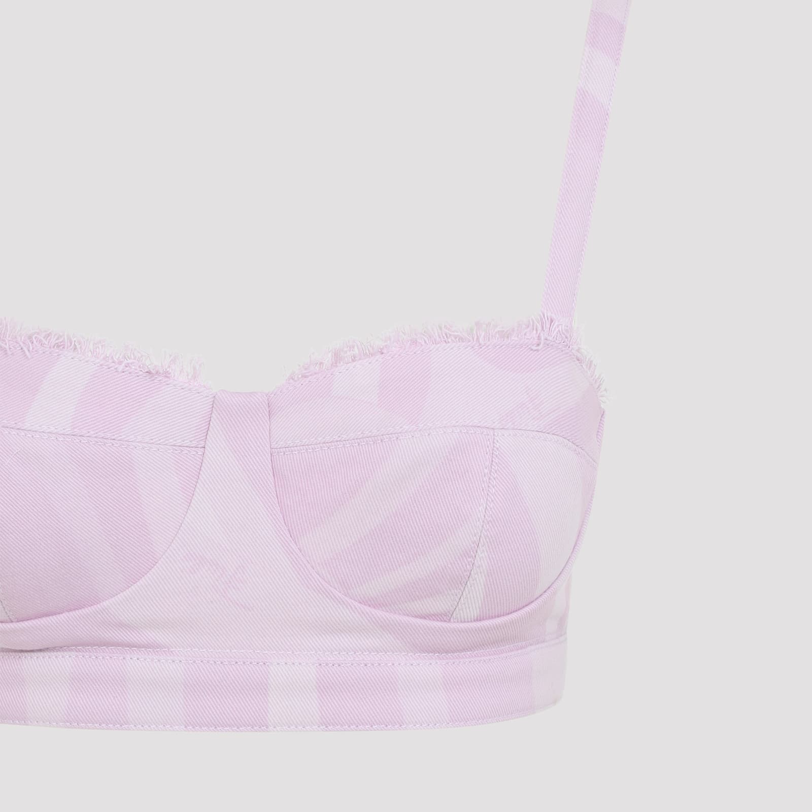 Pucci Adjustable Strap Top Frayed Trim In Pink