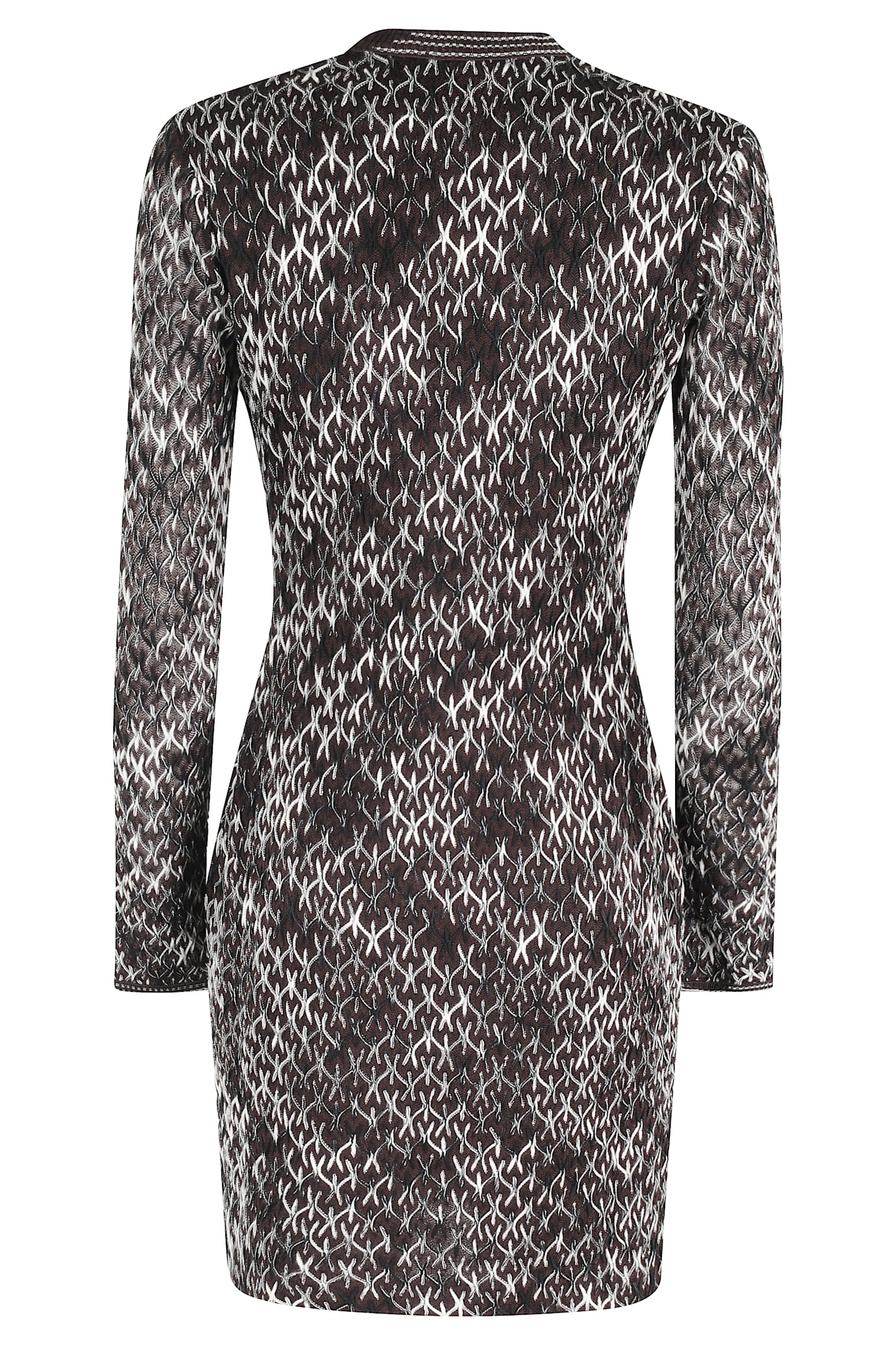Missoni V-neck Patterned Midi Dress In Multi
