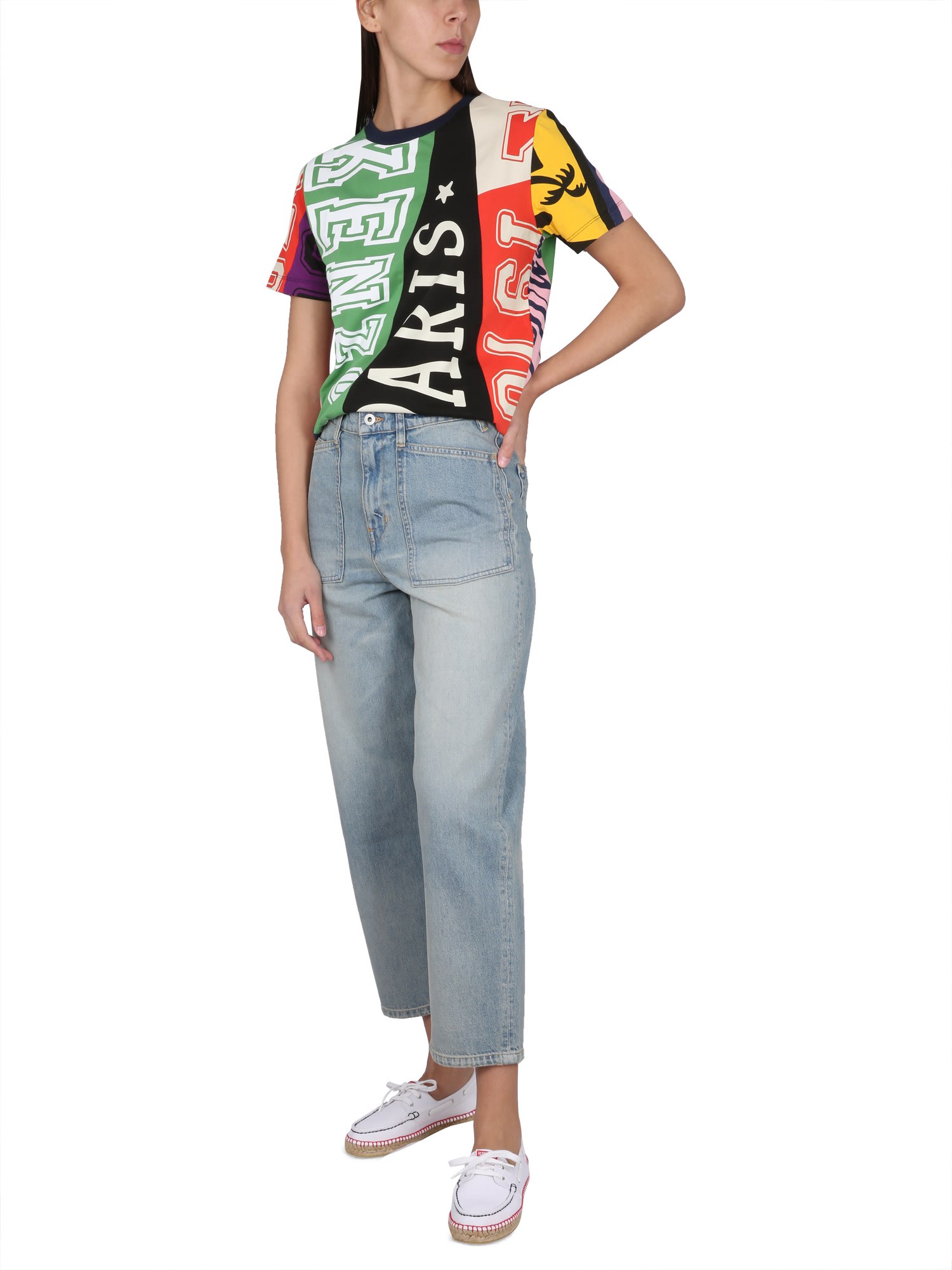 Kenzo Women Carrot Fit Jeans In Blue