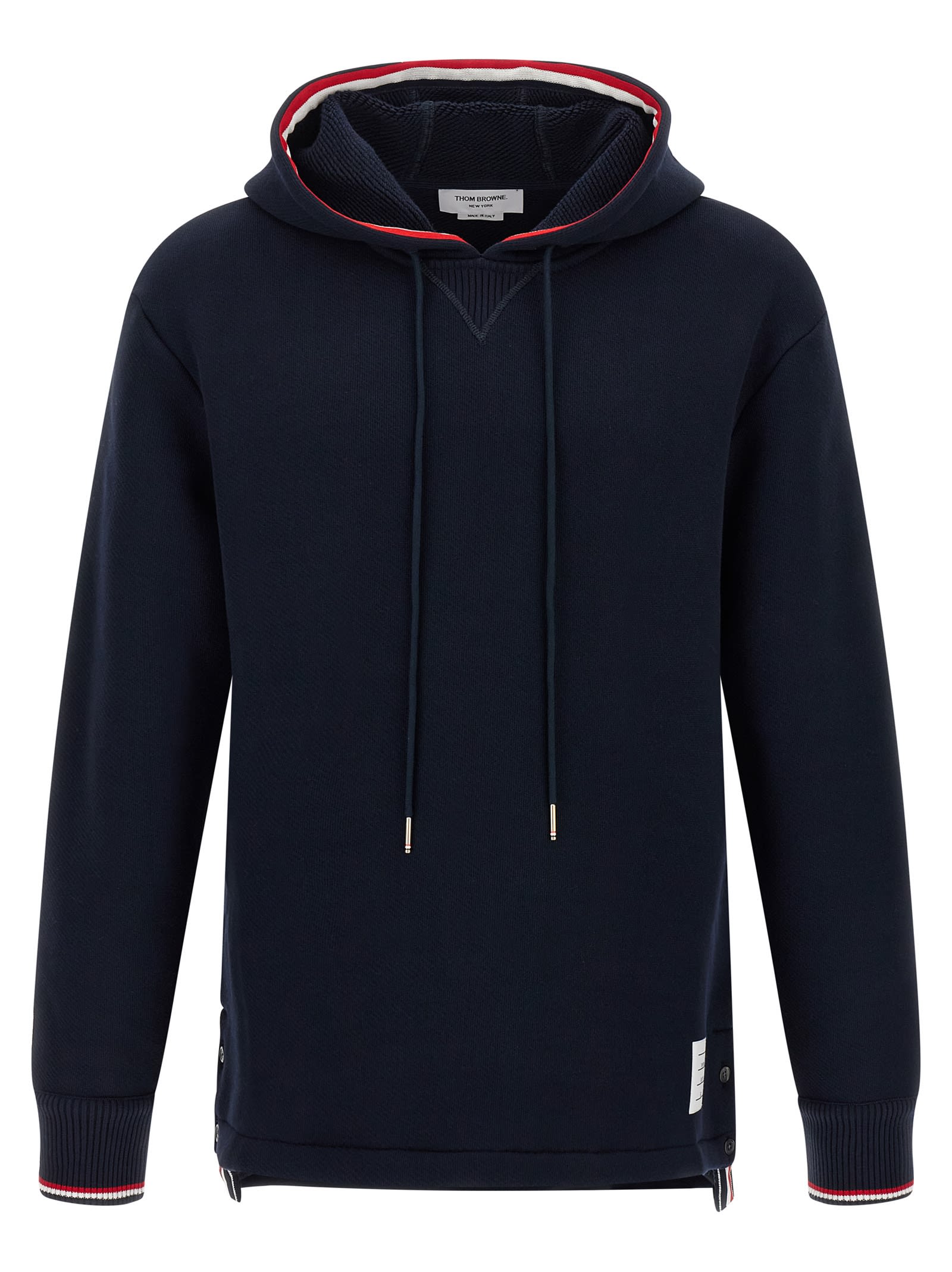 Thom Browne Rwb Tape Hoodie Sweatshirt Blue In Blue