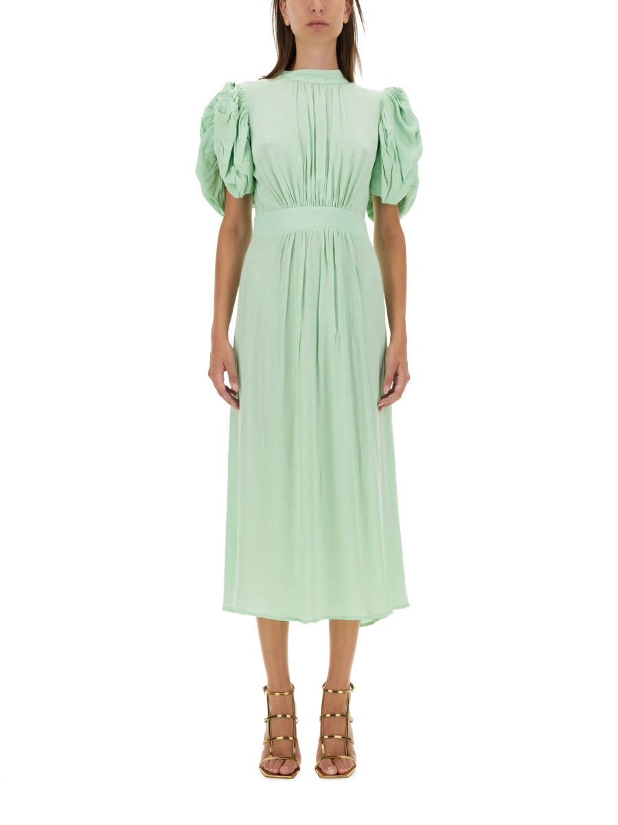 Shop Rotate Birger Christensen Midi Dress In Green