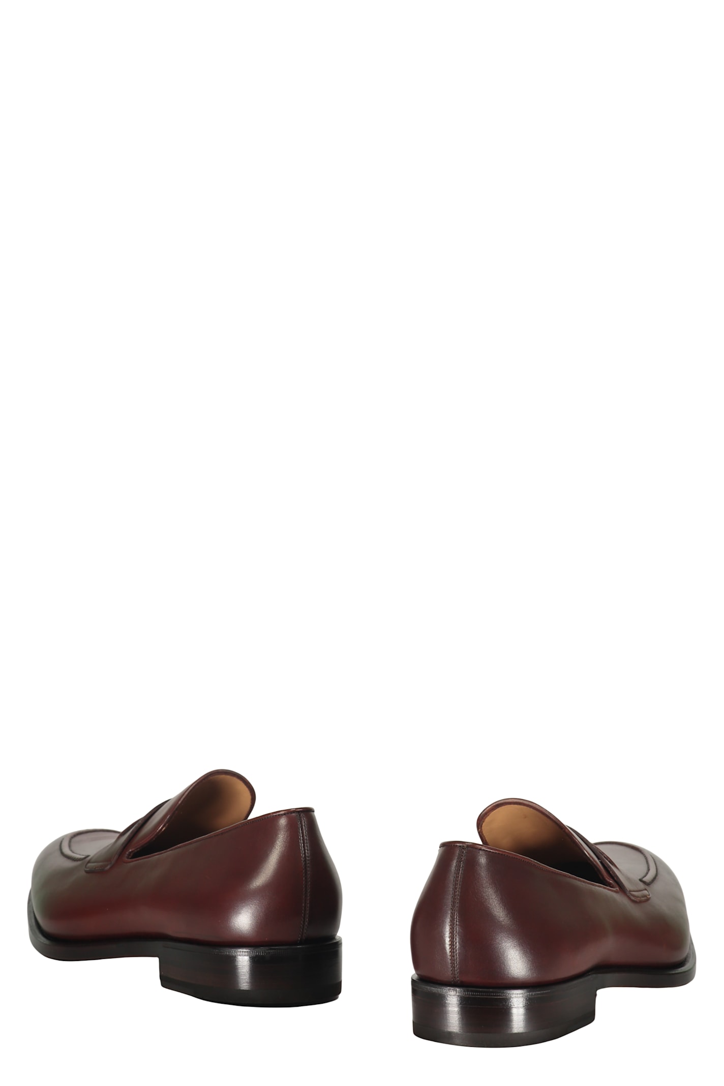 Ferragamo Man Loafers Brown Size 6 Leather In Brown