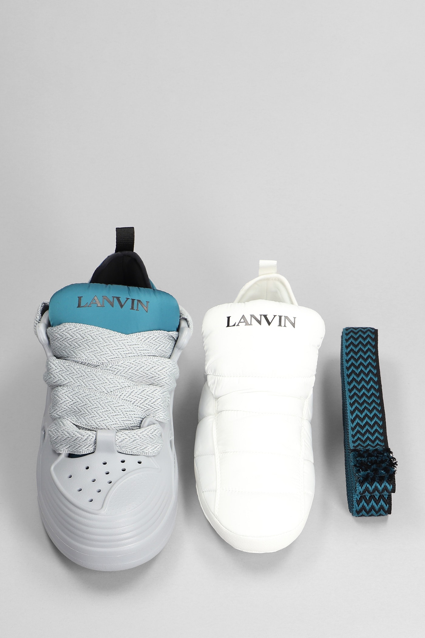 Lanvin Curb Sneakers In Pearl Grey