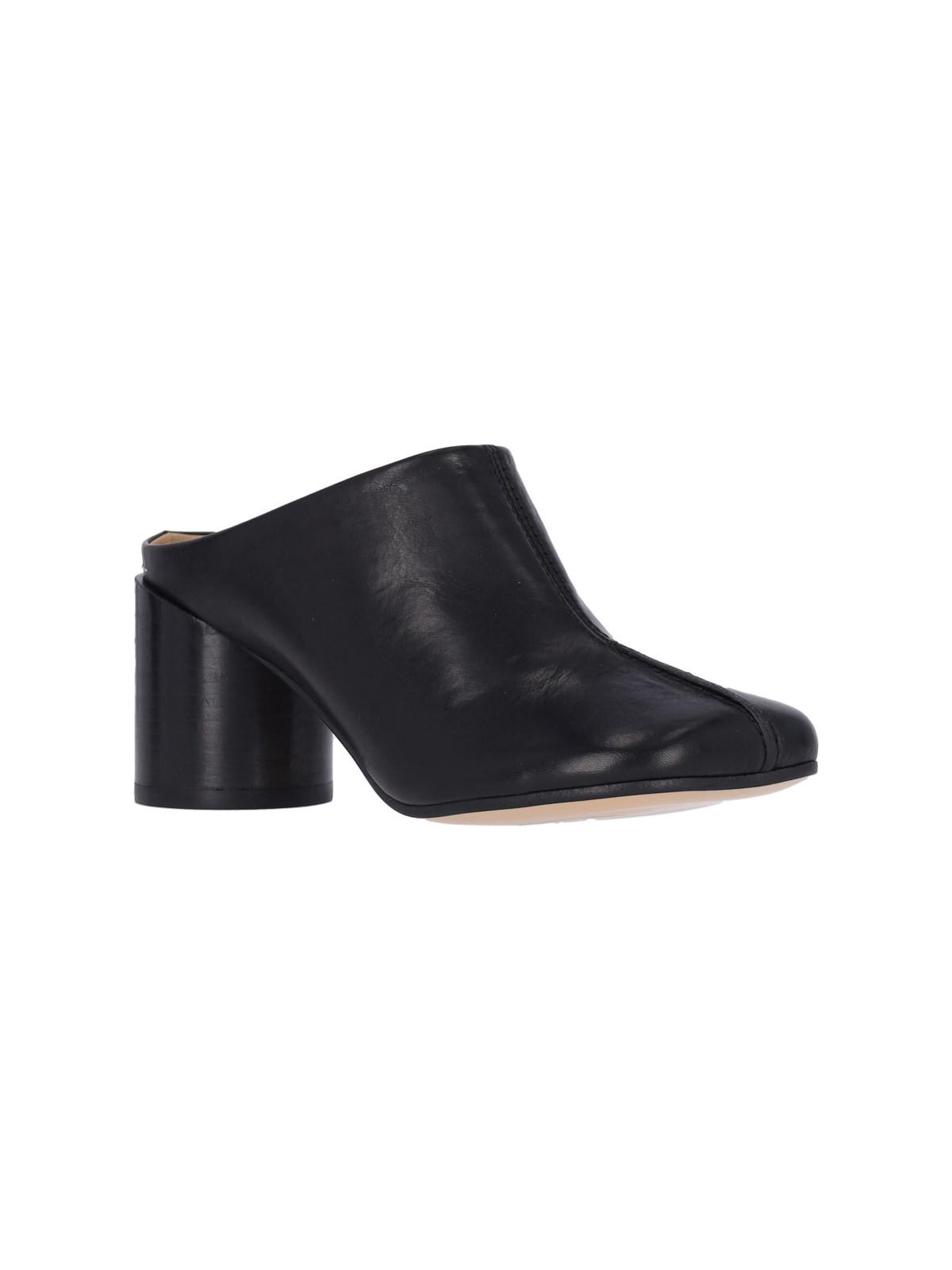 Shop Mm6 Maison Margiela Stitch-out Mules In Black