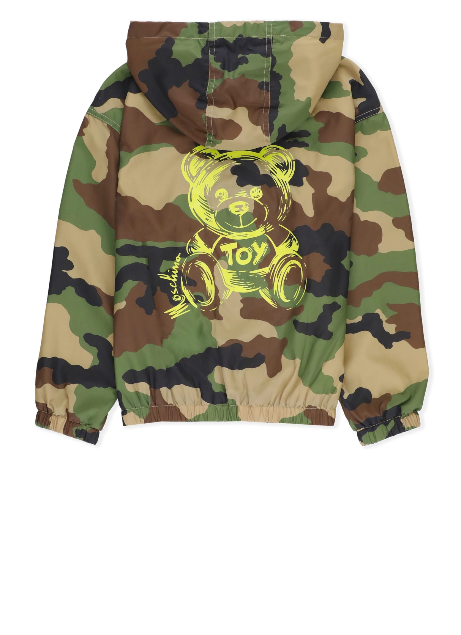 Shop Moschino Jacket With Print In Green