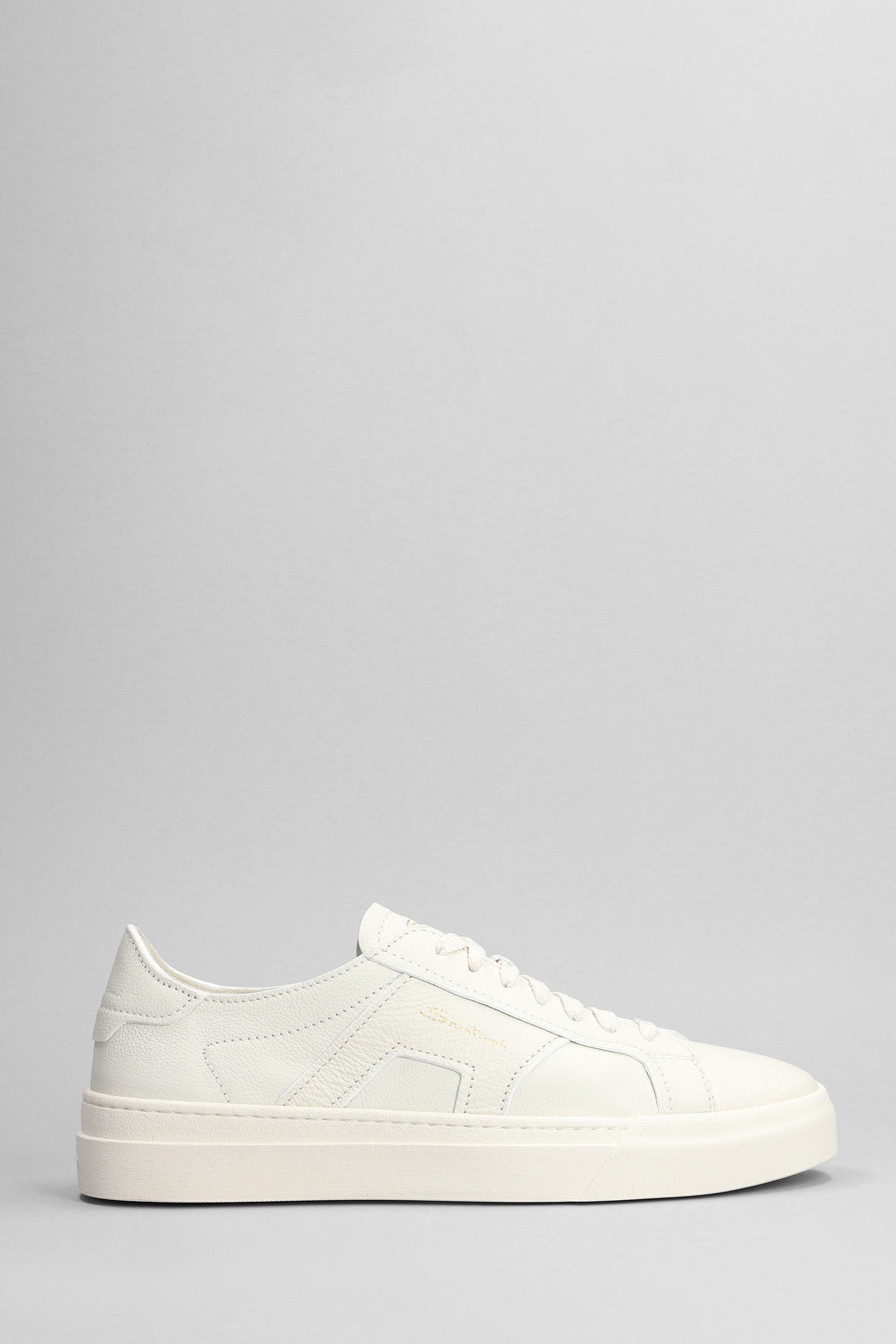 Shop Santoni Dbs Sneakers In White Leather