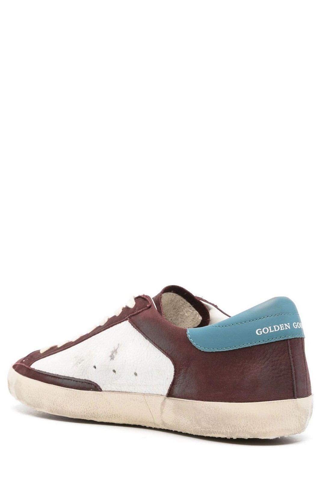 GOLDEN GOOSE SUPER STAR DOUBLE QUARTER LOW-TOP SNEAKERS 