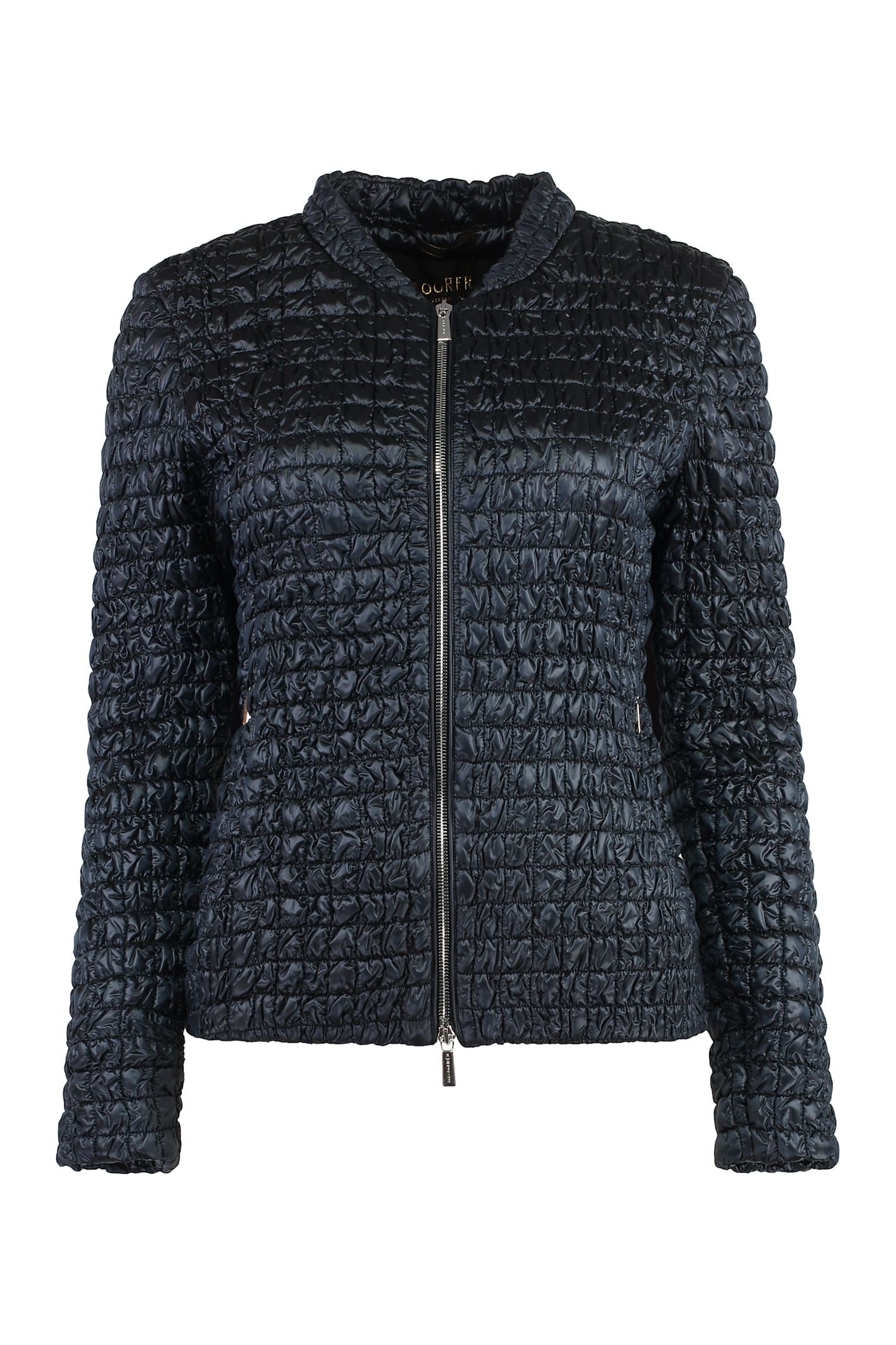 Moorer Woman Puffer Midnight Blue Size 10 Polyamide In Black