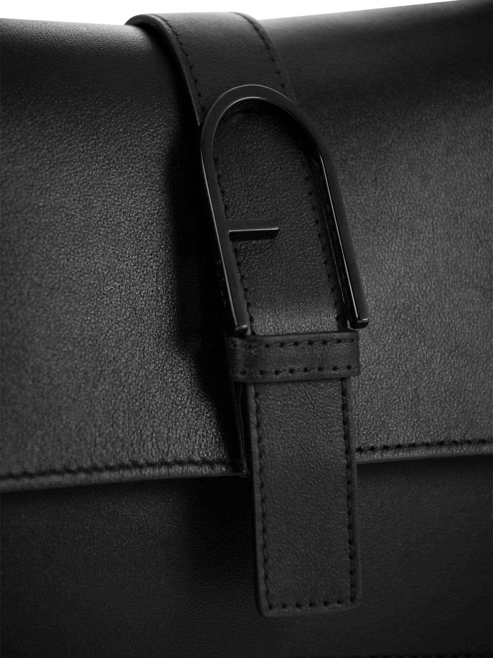 Shop Furla Medium Flow Hand Bag In Black